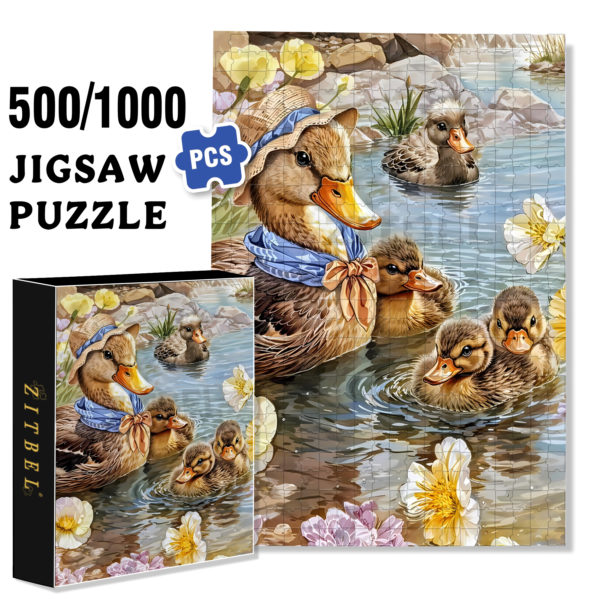 Enjoy A Family Trip 500pcs/1000pcs Jigsaw Puzzle, Scratch-Resistant, Interactive Family Game & Brain-Boosting DIY Decor, Perfect for Halloween, Christmas & New Year Gifts, Family Puzzle Game