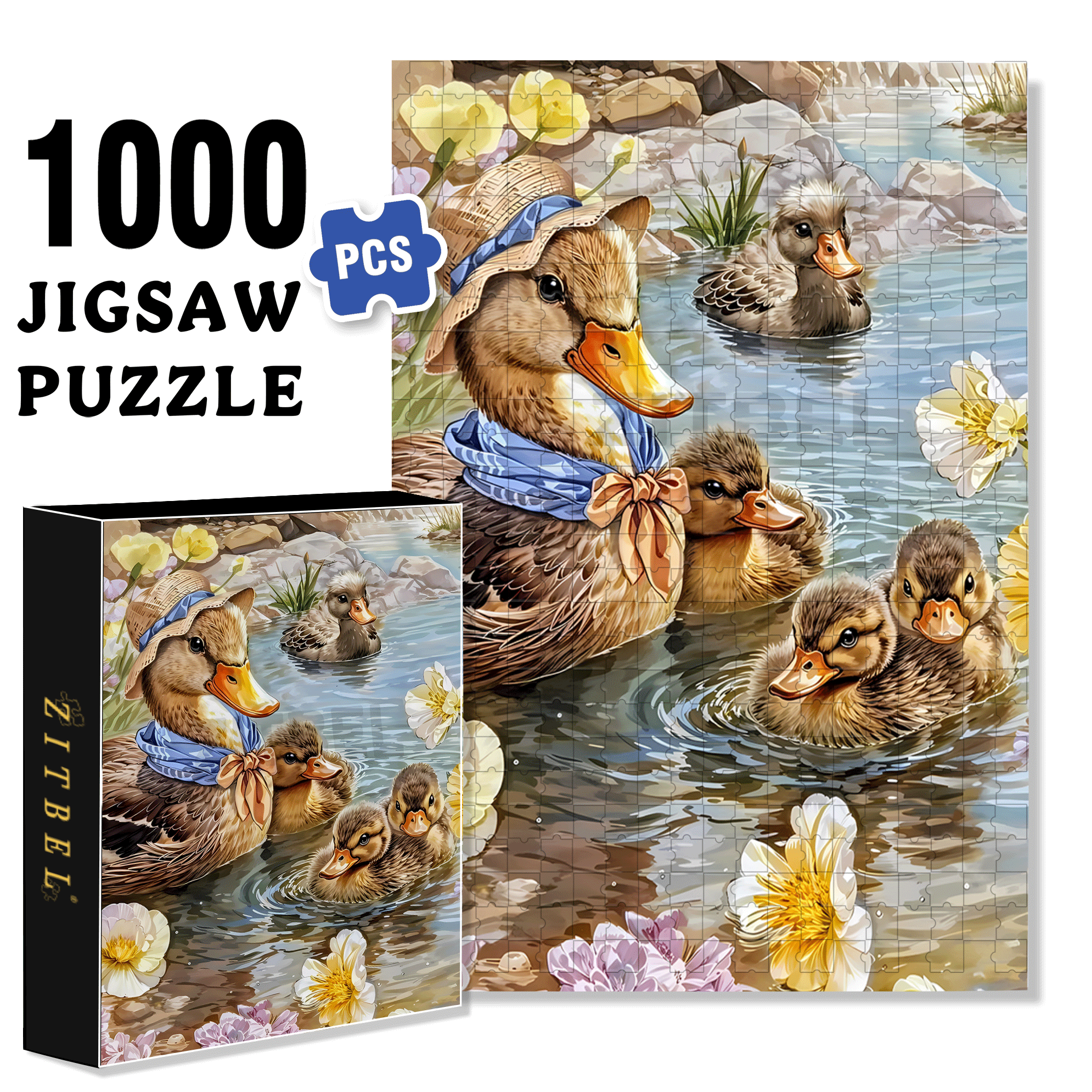 Enjoy A Family Trip 500pcs/1000pcs Jigsaw Puzzle, Scratch-Resistant, Interactive Family Game & Brain-Boosting DIY Decor, Perfect for Halloween, Christmas & New Year Gifts, Family Puzzle Game