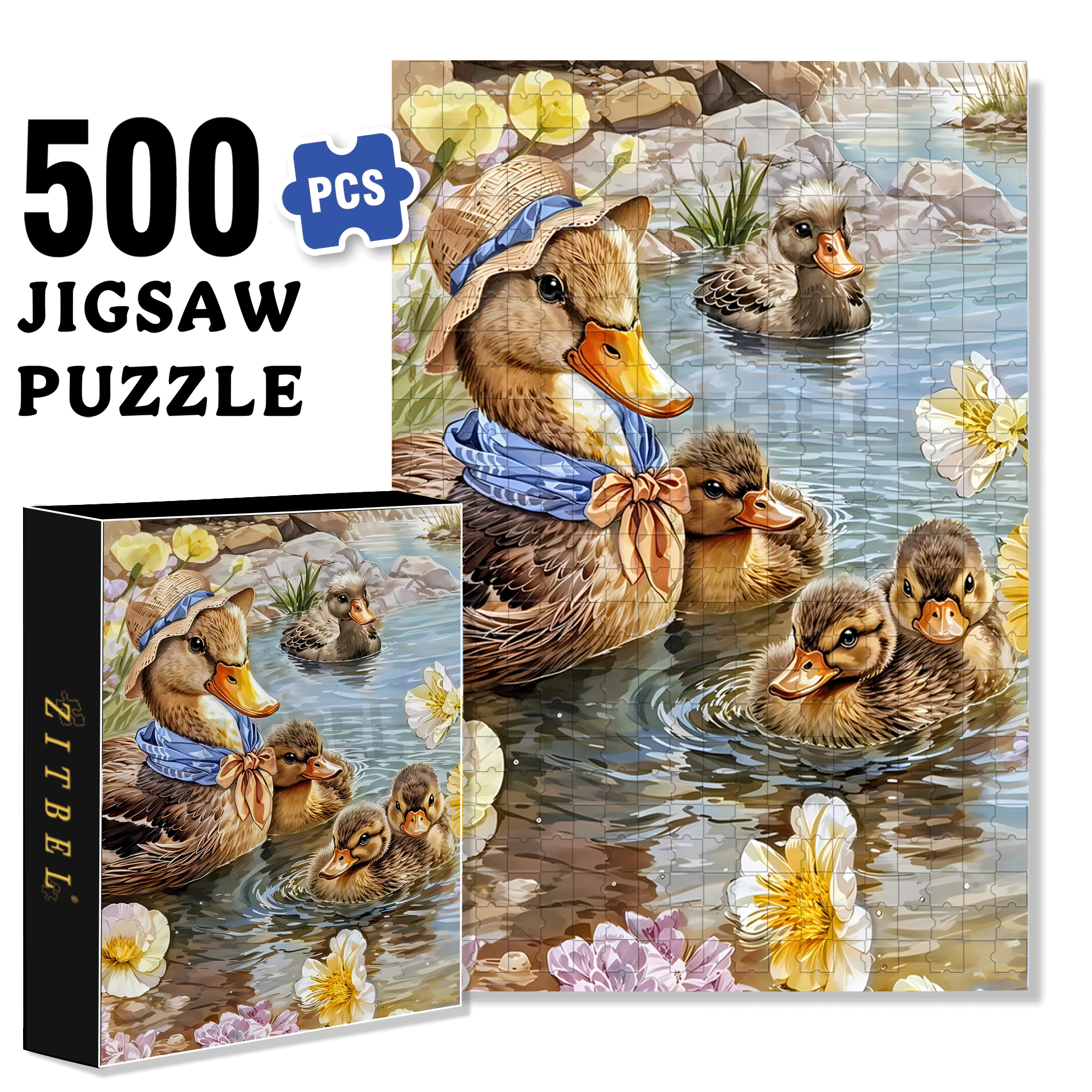 Enjoy A Family Trip 500pcs/1000pcs Jigsaw Puzzle, Scratch-Resistant, Interactive Family Game & Brain-Boosting DIY Decor, Perfect for Halloween, Christmas & New Year Gifts, Family Puzzle Game