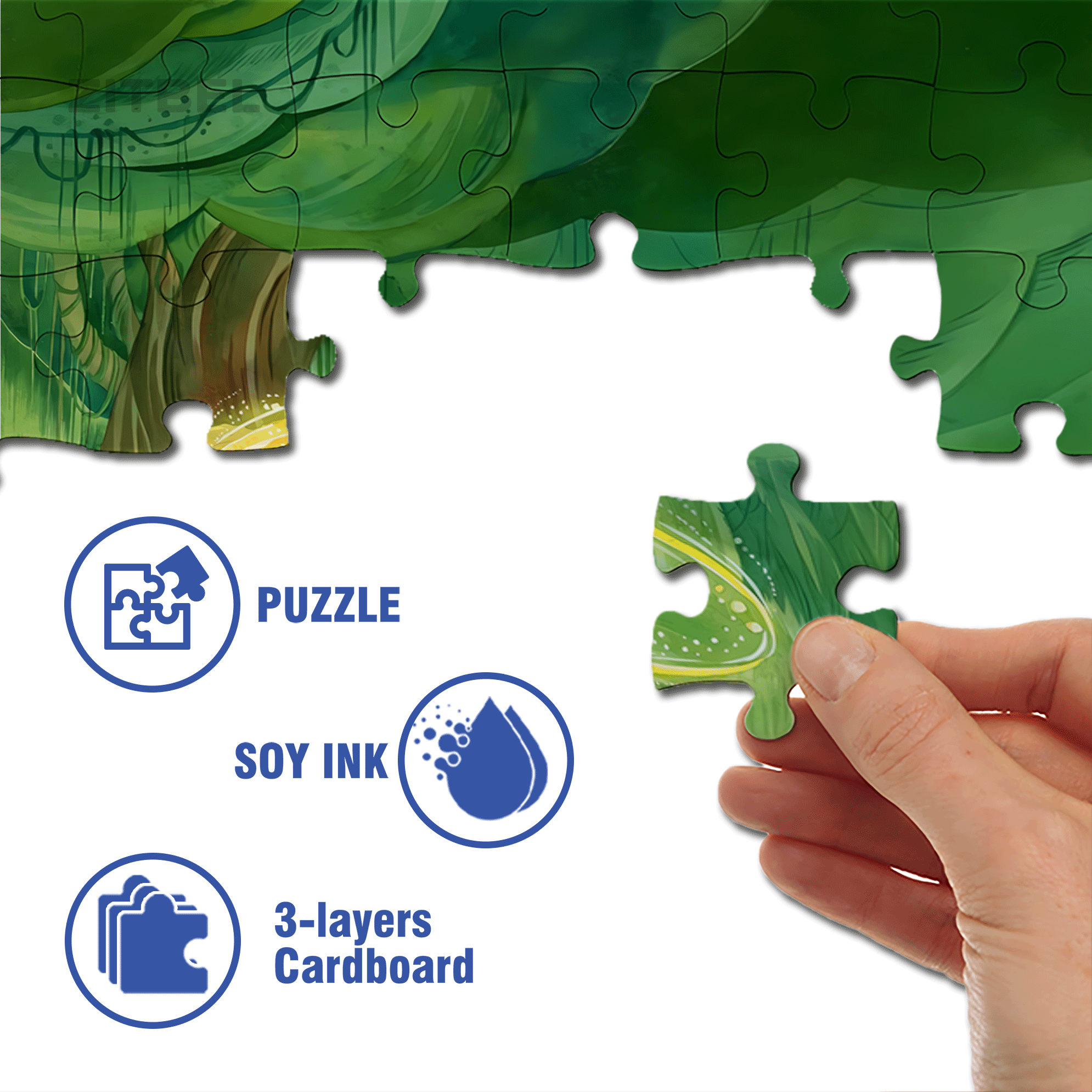 Firefly Tribe 500pcs/1000pcs Jigsaw Puzzle, Scratch-Resistant, Interactive Family Game & Brain-Boosting DIY Decor, Perfect for Halloween, Christmas & New Year Gifts, Family Puzzle Game