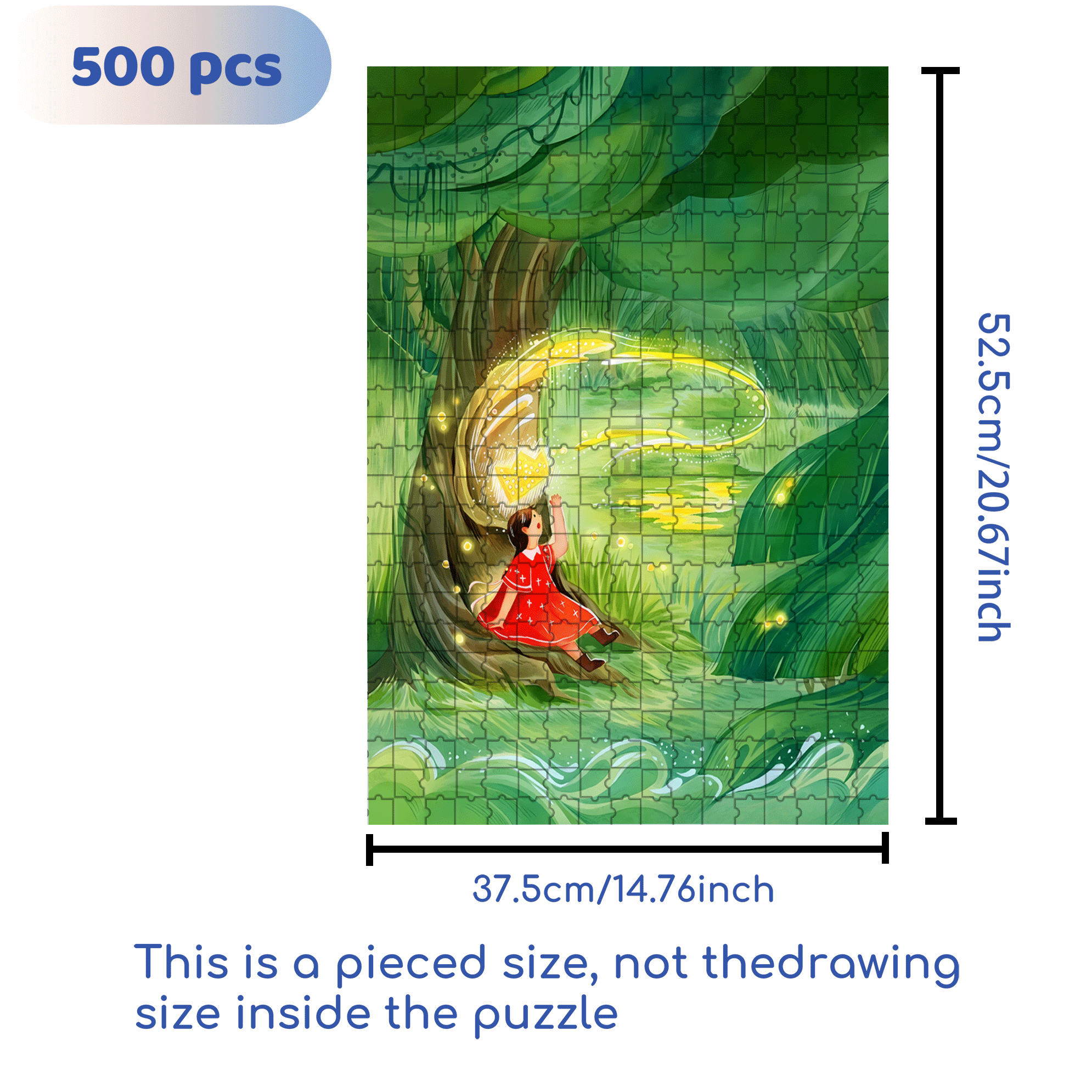 Firefly Tribe 500pcs/1000pcs Jigsaw Puzzle, Scratch-Resistant, Interactive Family Game & Brain-Boosting DIY Decor, Perfect for Halloween, Christmas & New Year Gifts, Family Puzzle Game