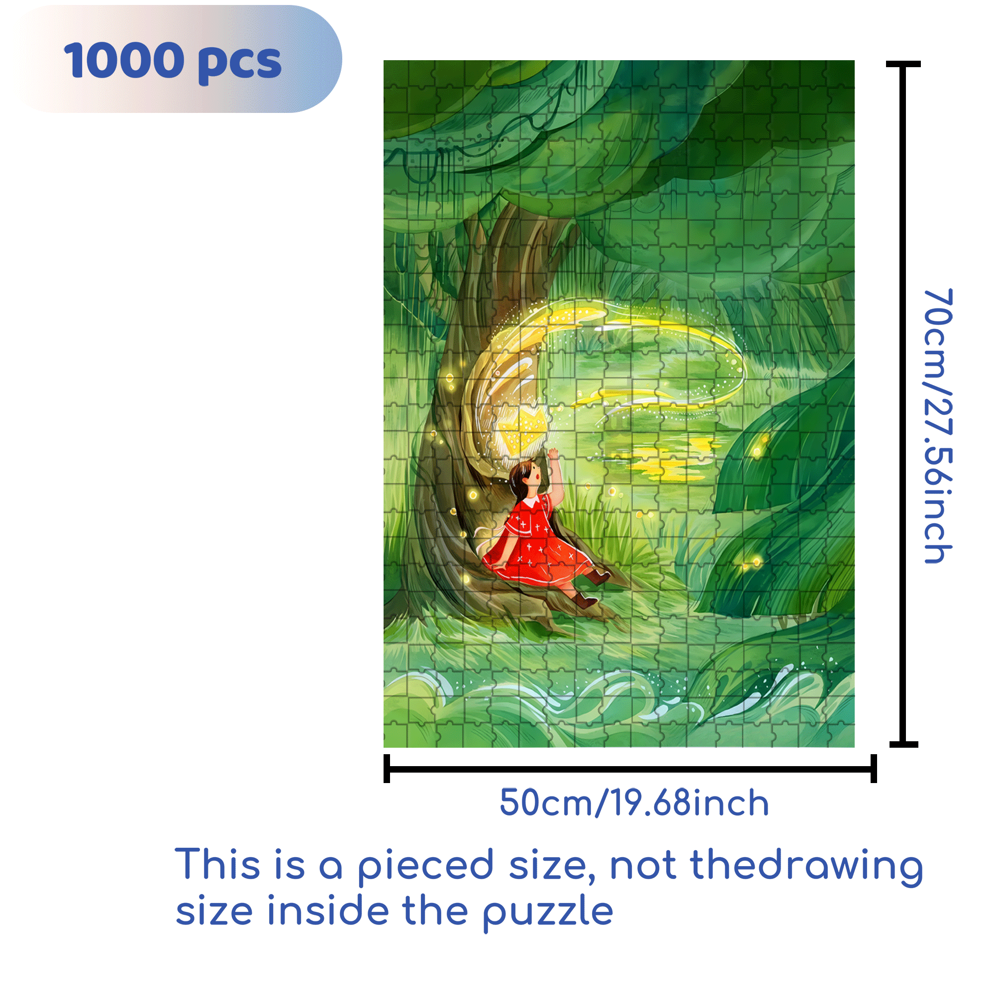 Firefly Tribe 500pcs/1000pcs Jigsaw Puzzle, Scratch-Resistant, Interactive Family Game & Brain-Boosting DIY Decor, Perfect for Halloween, Christmas & New Year Gifts, Family Puzzle Game