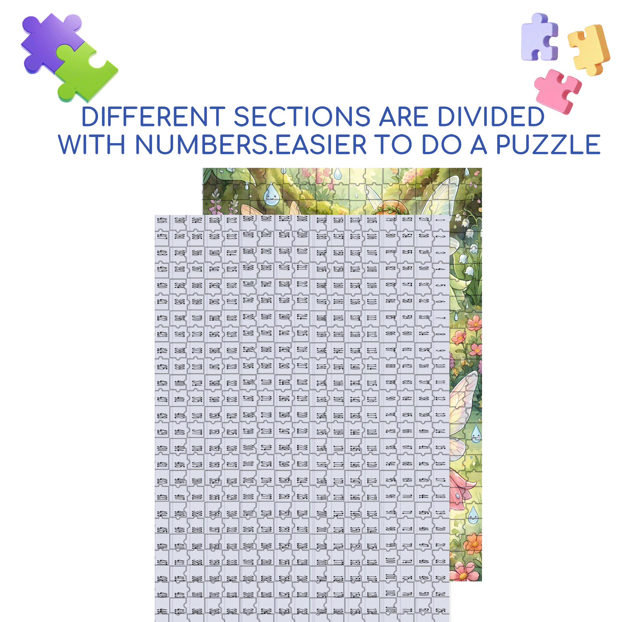 Garden Of Dream Fairies 500pcs/1000pcs Jigsaw Puzzle, Scratch-Resistant, Interactive Family Game & Brain-Boosting DIY Decor, Perfect for Halloween, Christmas & New Year Gifts, Family Puzzle Game
