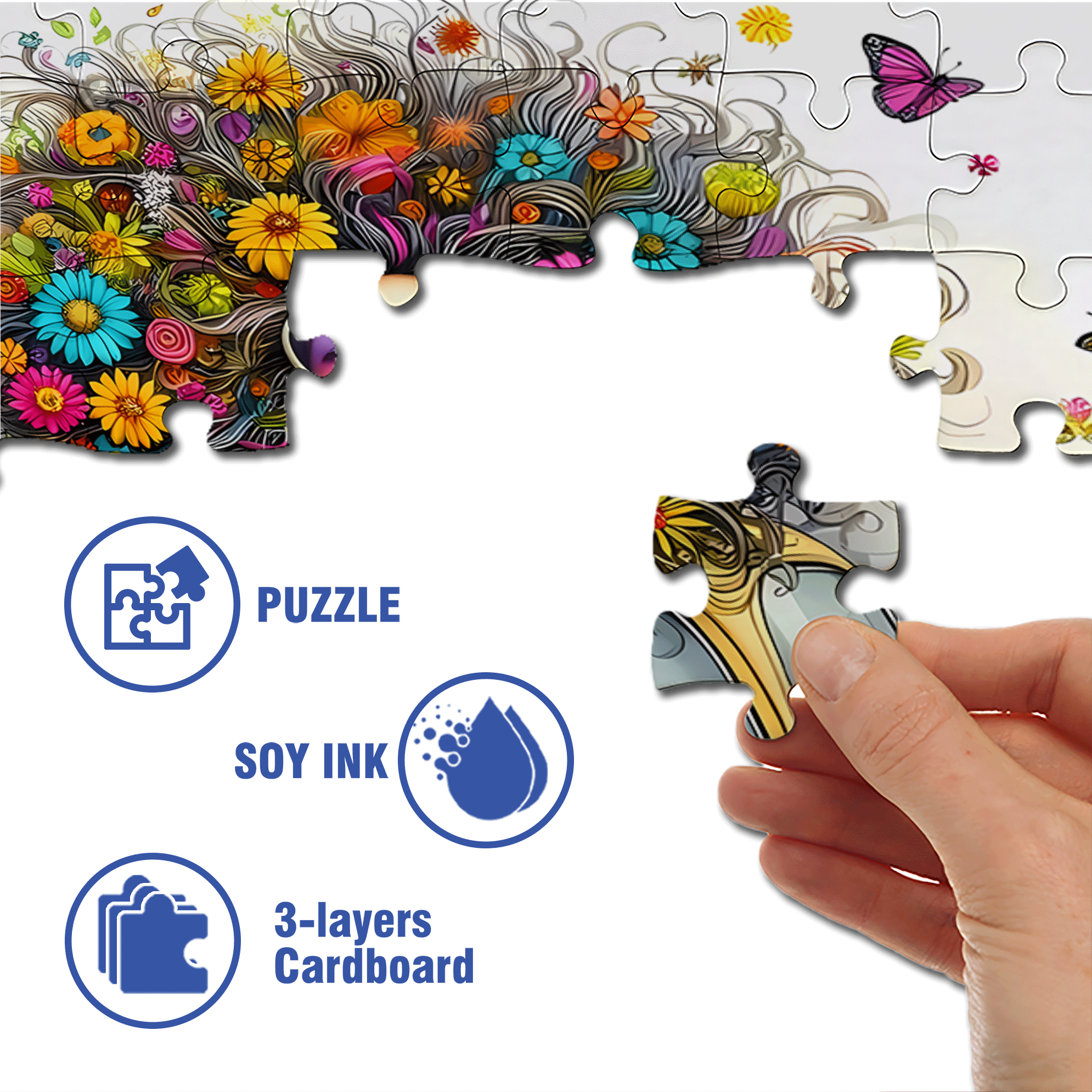Glamorous Journey 500pcs/1000pcs Jigsaw Puzzle, Scratch-Resistant, Interactive Family Game & Brain-Boosting DIY Decor, Perfect for Halloween, Christmas & New Year Gifts, Family Puzzle Game