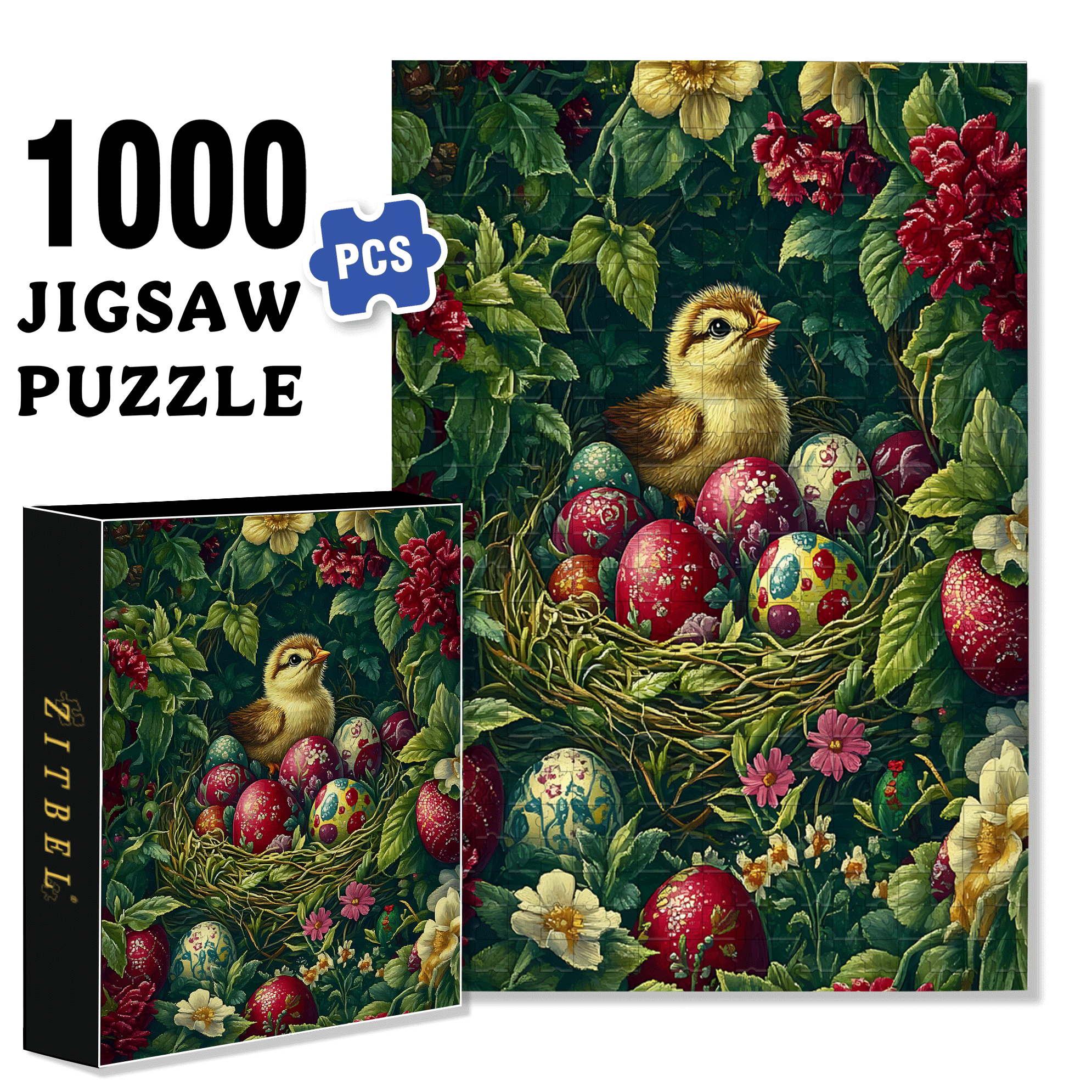 Happy To Be Born 500pcs/1000pcs Jigsaw Puzzle, Scratch-Resistant, Interactive Family Game & Brain-Boosting DIY Decor, Perfect for Halloween, Christmas & New Year Gifts, Family Puzzle Game