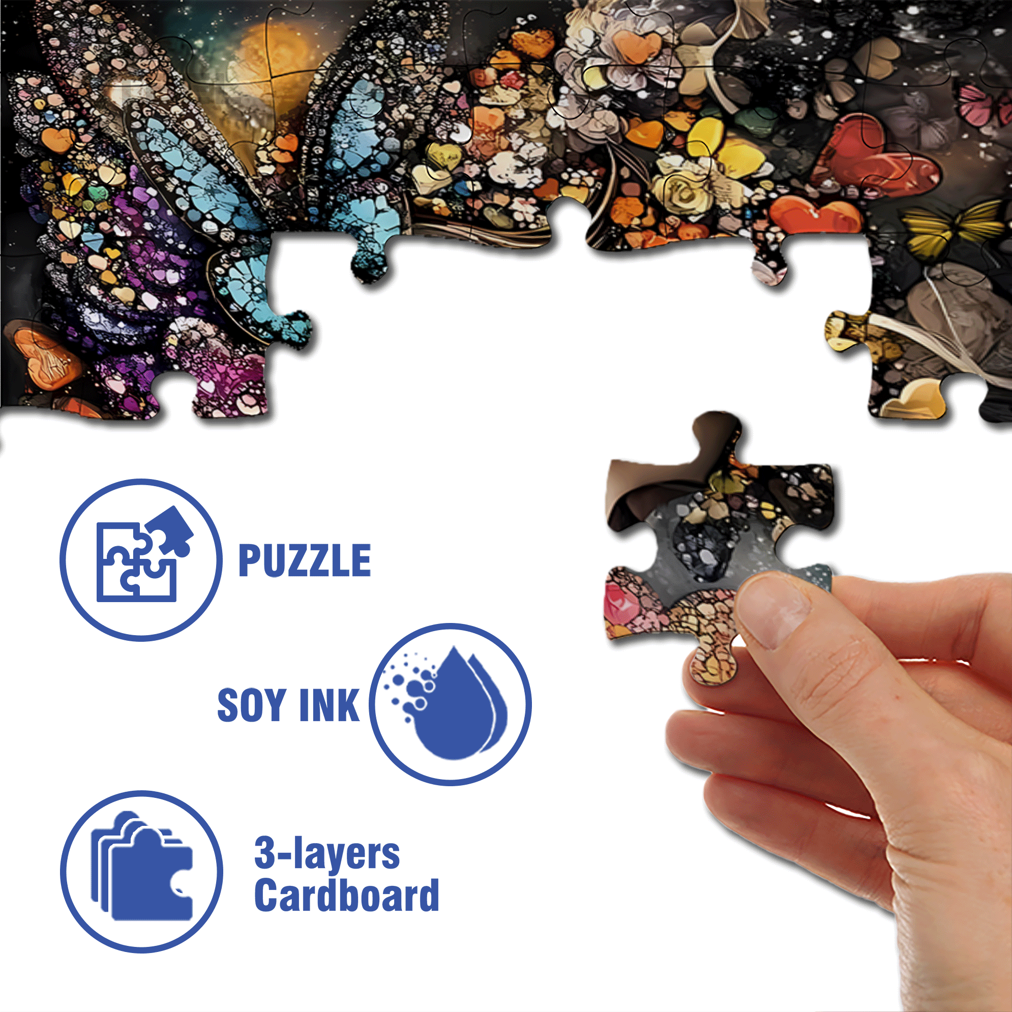 Heart's Whisper 500pcs/1000pcs Jigsaw Puzzle, Scratch-Resistant, Interactive Family Game & Brain-Boosting DIY Decor, Perfect for Halloween, Christmas & New Year Gifts, Family Puzzle Game