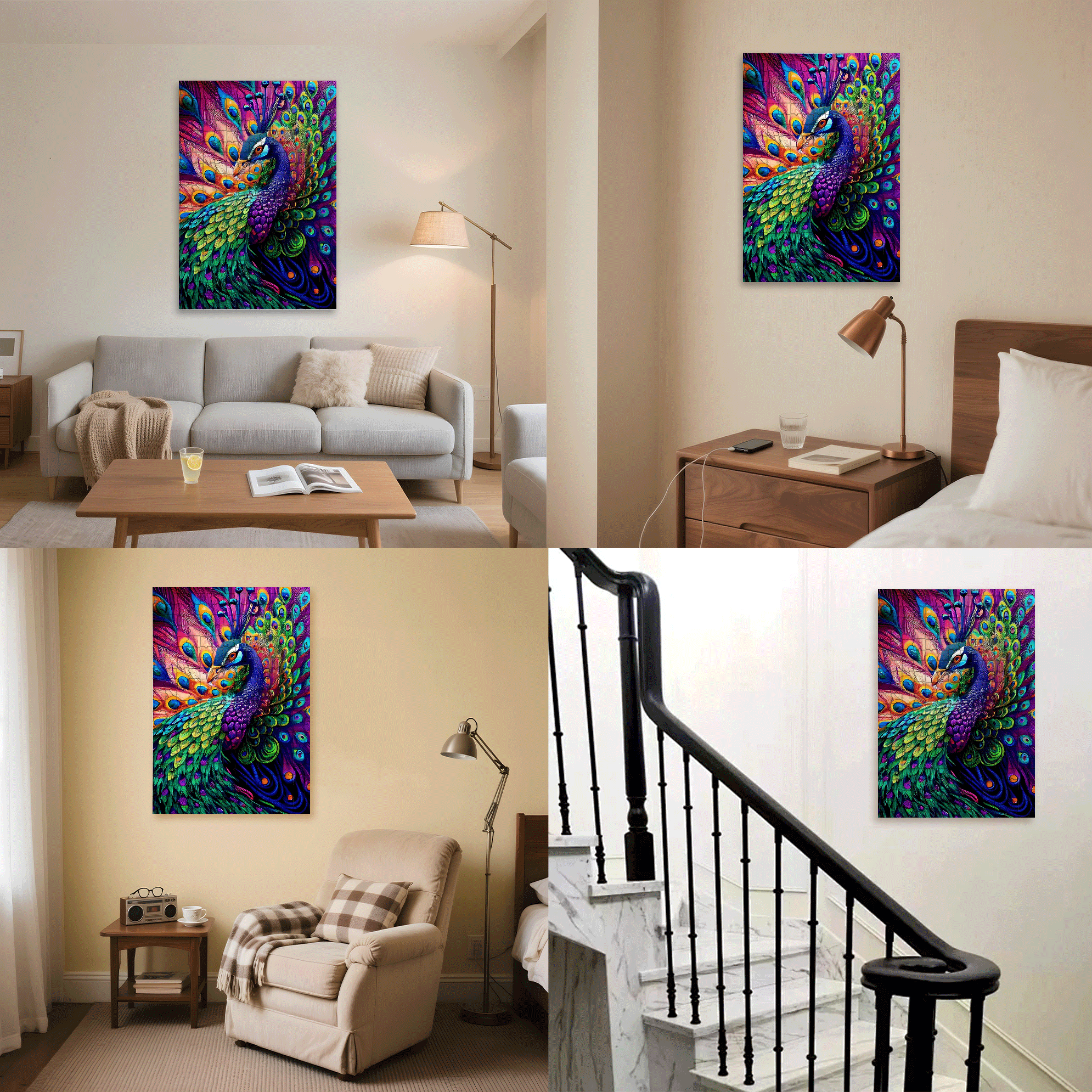 Iridescent Feather Coat 500pcs/1000pcs Jigsaw Puzzle, Scratch-Resistant, Interactive Family Game & Brain-Boosting DIY Decor, Perfect for Halloween, Christmas & New Year Gifts, Family Puzzle Game