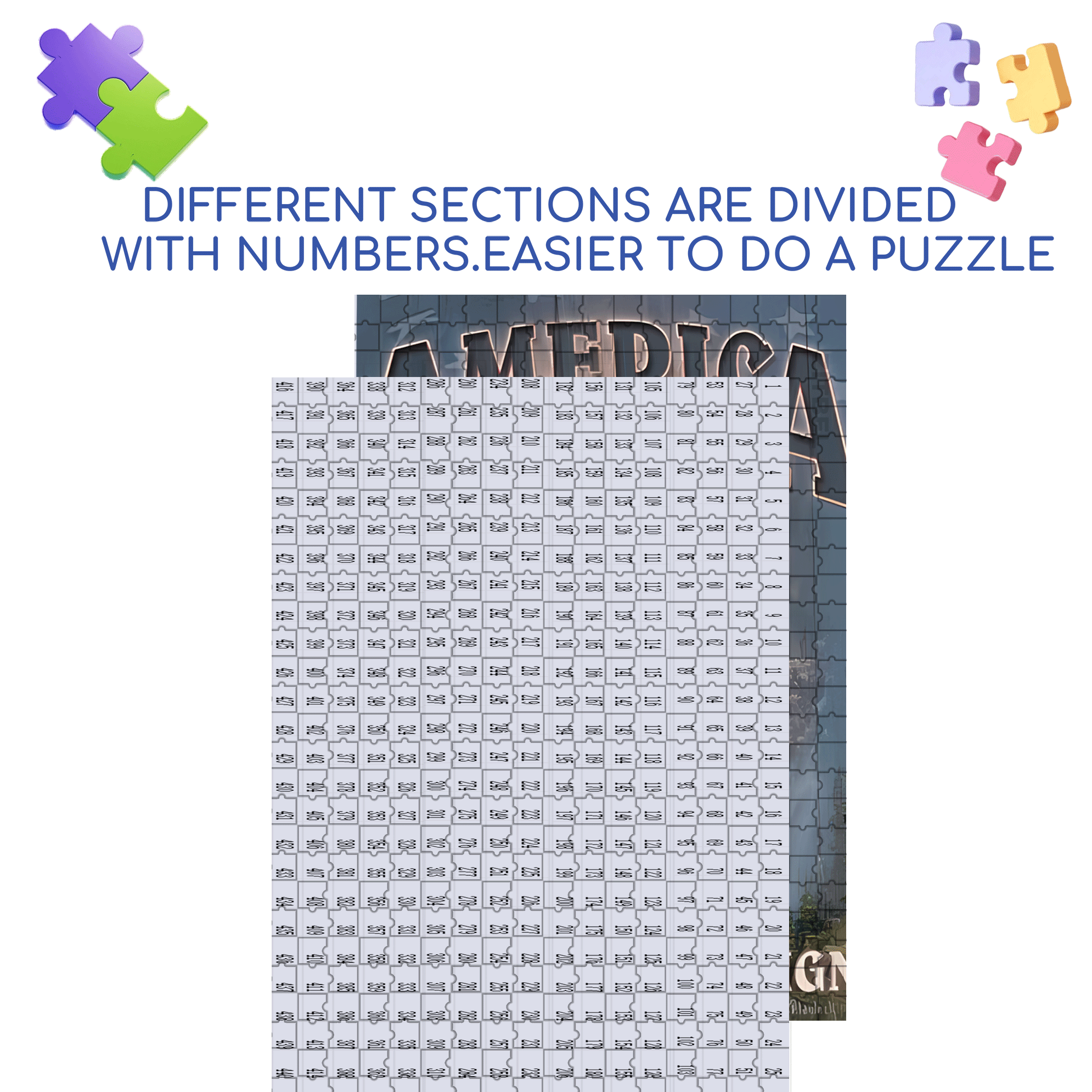 Let Freedom Reign 500pcs/1000pcs Jigsaw Puzzle, Scratch-Resistant, Interactive Family Game & Brain-Boosting DIY Decor, Perfect for Halloween, Christmas & New Year Gifts, Family Puzzle Game