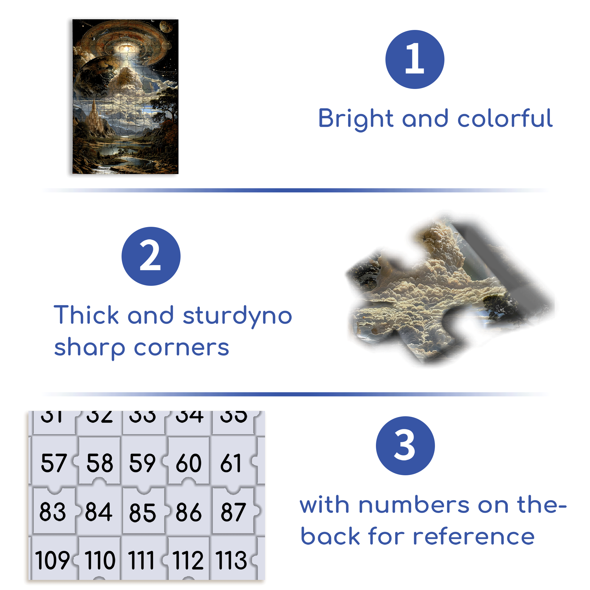 Light of Creation 500pcs/1000pcs Jigsaw Puzzle, Scratch-Resistant, Interactive Family Game & Brain-Boosting DIY Decor, Perfect for Halloween, Christmas & New Year Gifts, Family Puzzle Game