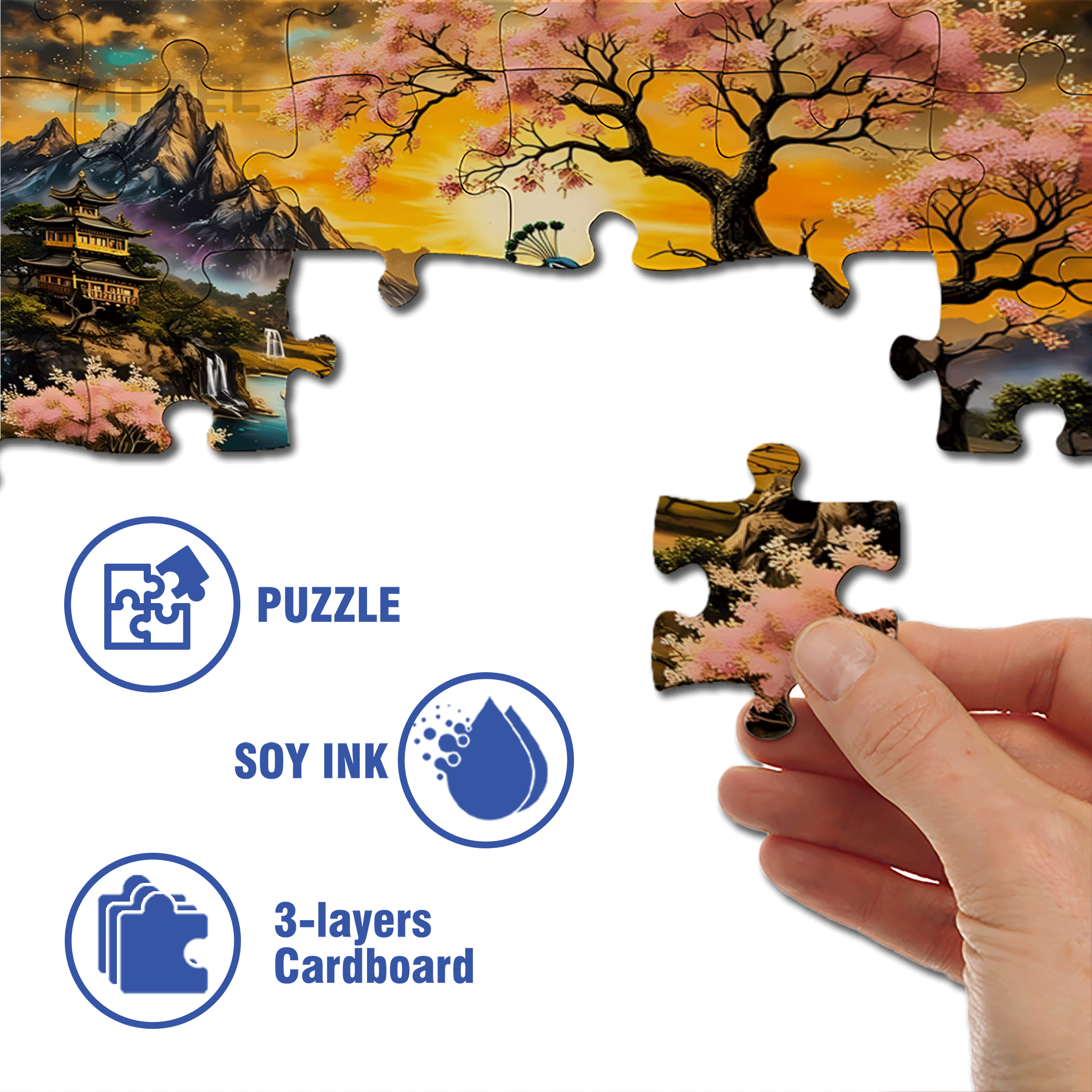 Magnificent Peacock 500pcs/1000pcs Jigsaw Puzzle, Scratch-Resistant, Interactive Family Game & Brain-Boosting DIY Decor, Perfect for Halloween, Christmas & New Year Gifts, Family Puzzle Game