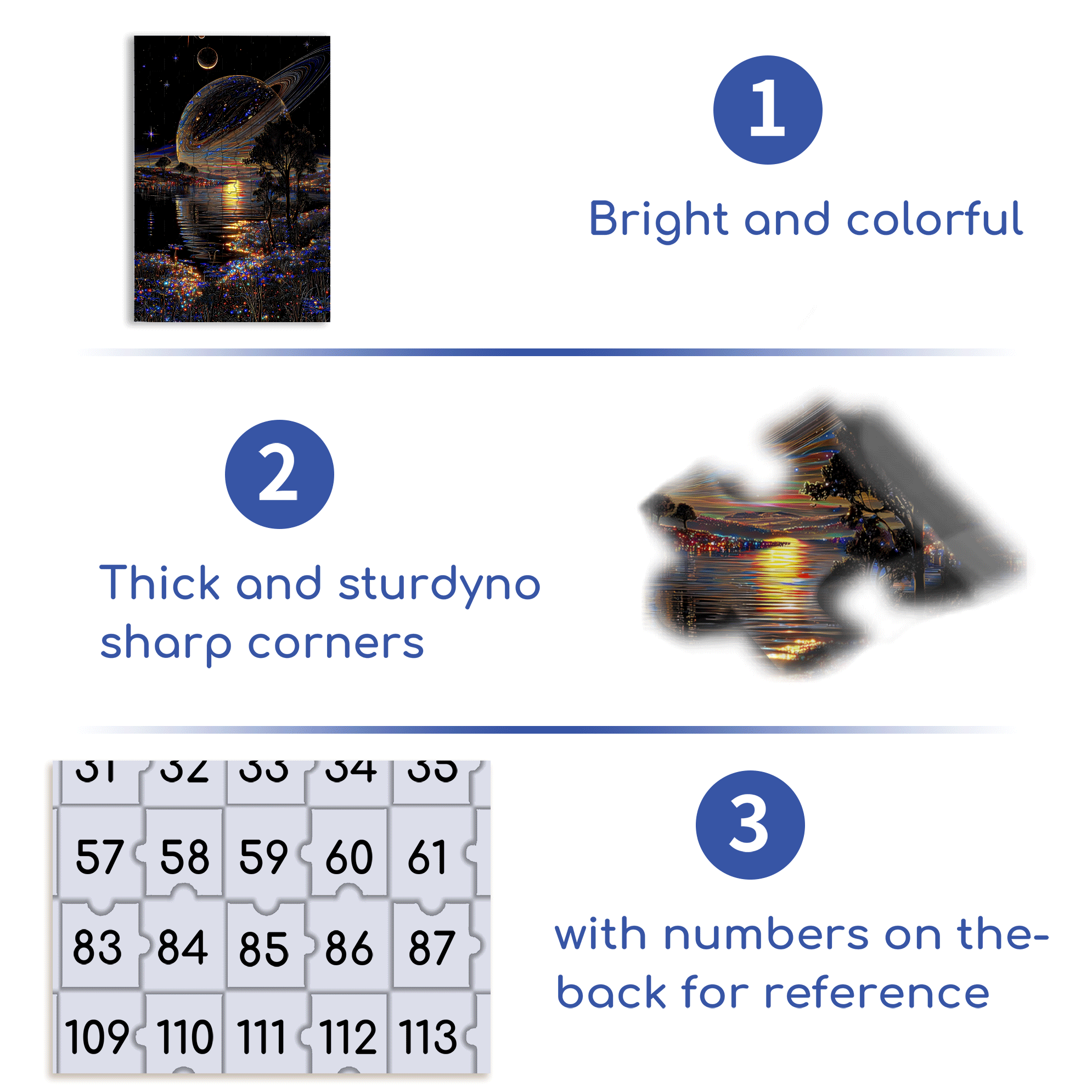 Milky Way Reflection 500pcs/1000pcs Jigsaw Puzzle, Scratch-Resistant, Interactive Family Game & Brain-Boosting DIY Decor, Perfect for Halloween, Christmas & New Year Gifts, Family Puzzle Game