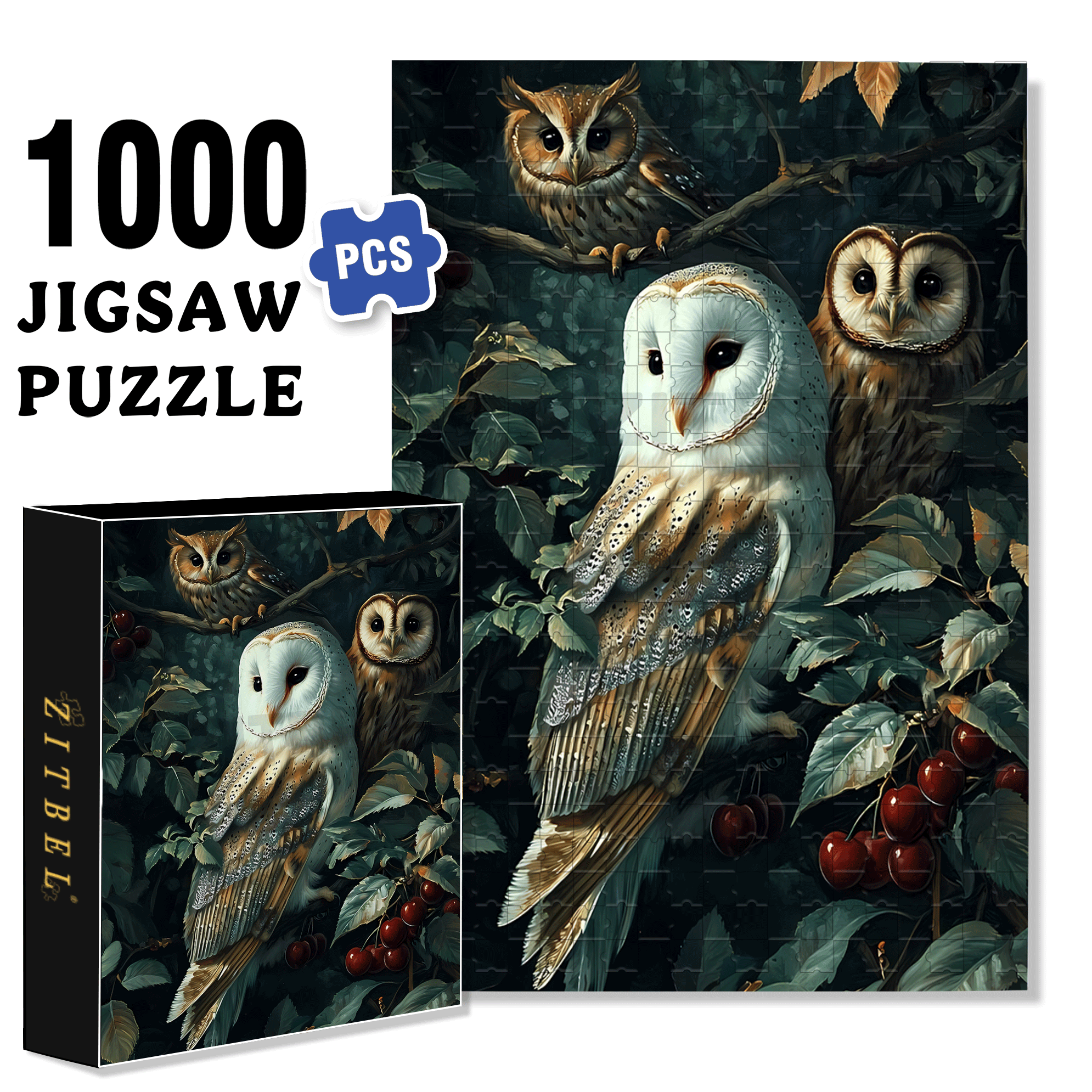 Night Watchman in the Forest 500pcs/1000pcs Jigsaw Puzzle, Scratch-Resistant, Interactive Family Game & Brain-Boosting DIY Decor, Perfect for Halloween, Christmas & New Year Gifts, Family Puzzle Game