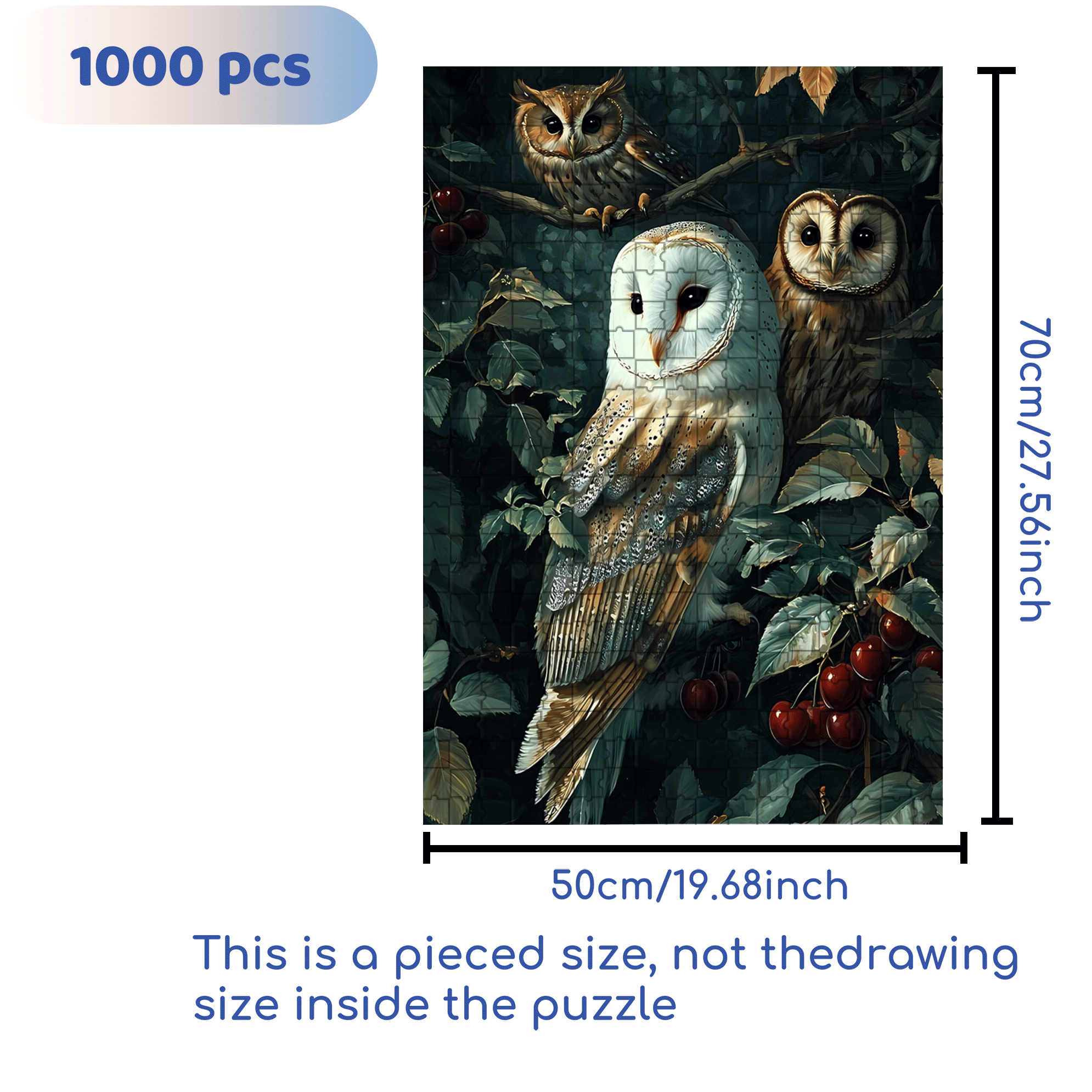 Night Watchman in the Forest 500pcs/1000pcs Jigsaw Puzzle, Scratch-Resistant, Interactive Family Game & Brain-Boosting DIY Decor, Perfect for Halloween, Christmas & New Year Gifts, Family Puzzle Game