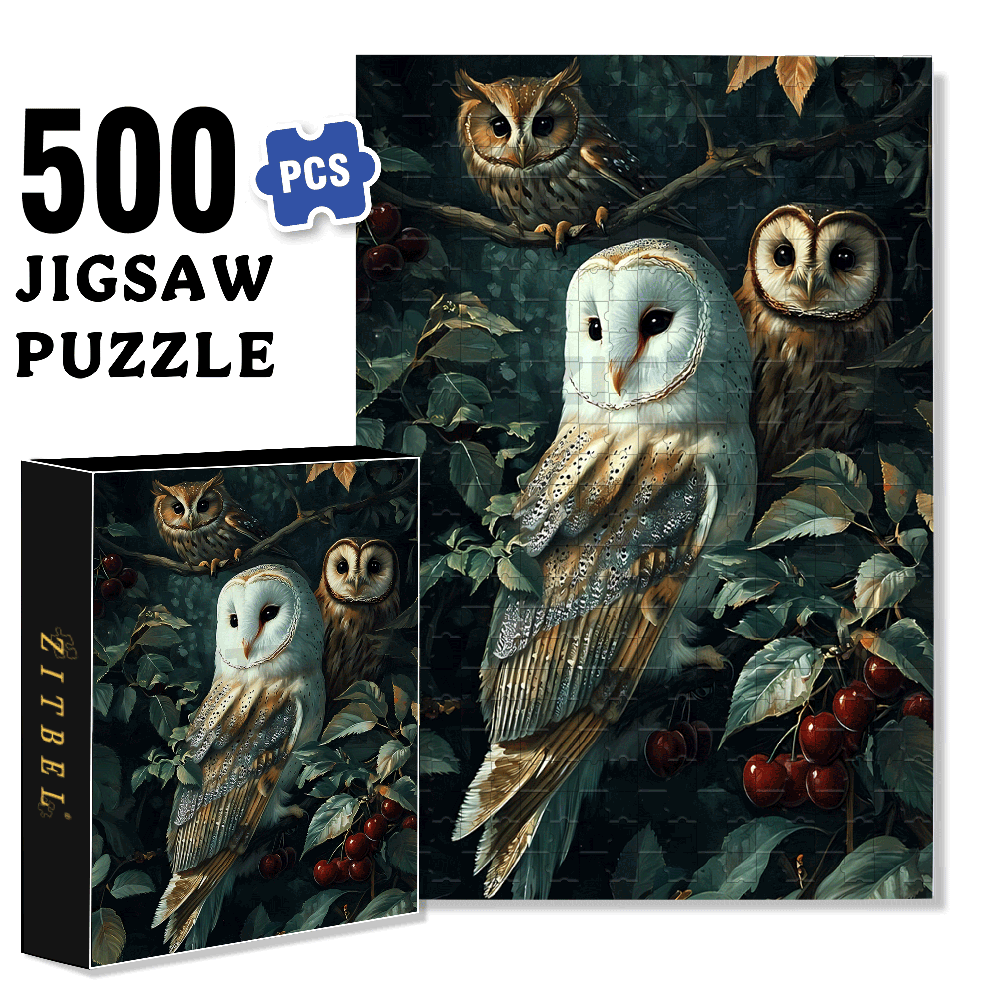 Night Watchman in the Forest 500pcs/1000pcs Jigsaw Puzzle, Scratch-Resistant, Interactive Family Game & Brain-Boosting DIY Decor, Perfect for Halloween, Christmas & New Year Gifts, Family Puzzle Game