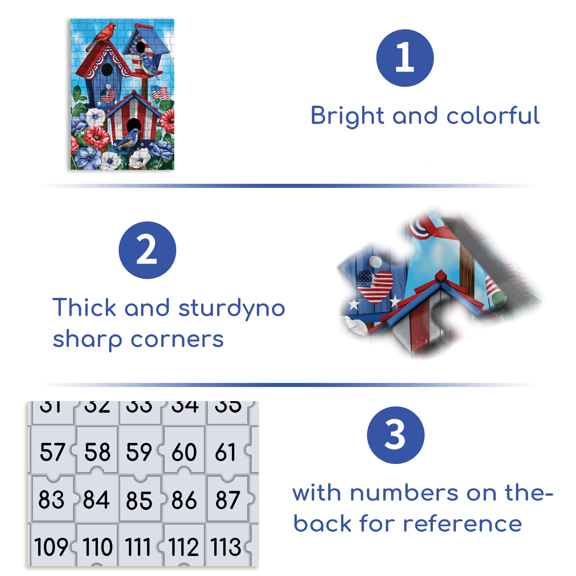 Patriotic Bird House 500pcs/1000pcs Jigsaw Puzzle, Scratch-Resistant, Interactive Family Game & Brain-Boosting DIY Decor, Perfect for Halloween, Christmas & New Year Gifts, Family Puzzle Game