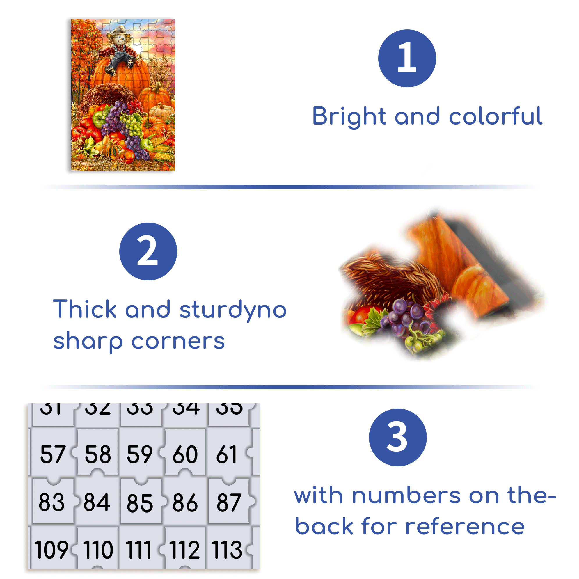 Scarecrow Harvest 500pcs/1000pcs Jigsaw Puzzle, Scratch-Resistant, Interactive Family Game & Brain-Boosting DIY Decor, Perfect for Halloween, Christmas & New Year Gifts, Family Puzzle Game