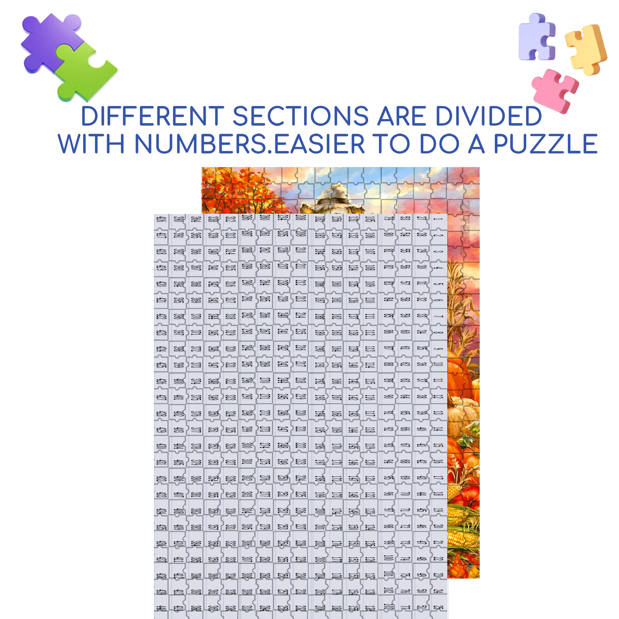 Scarecrow Harvest 500pcs/1000pcs Jigsaw Puzzle, Scratch-Resistant, Interactive Family Game & Brain-Boosting DIY Decor, Perfect for Halloween, Christmas & New Year Gifts, Family Puzzle Game