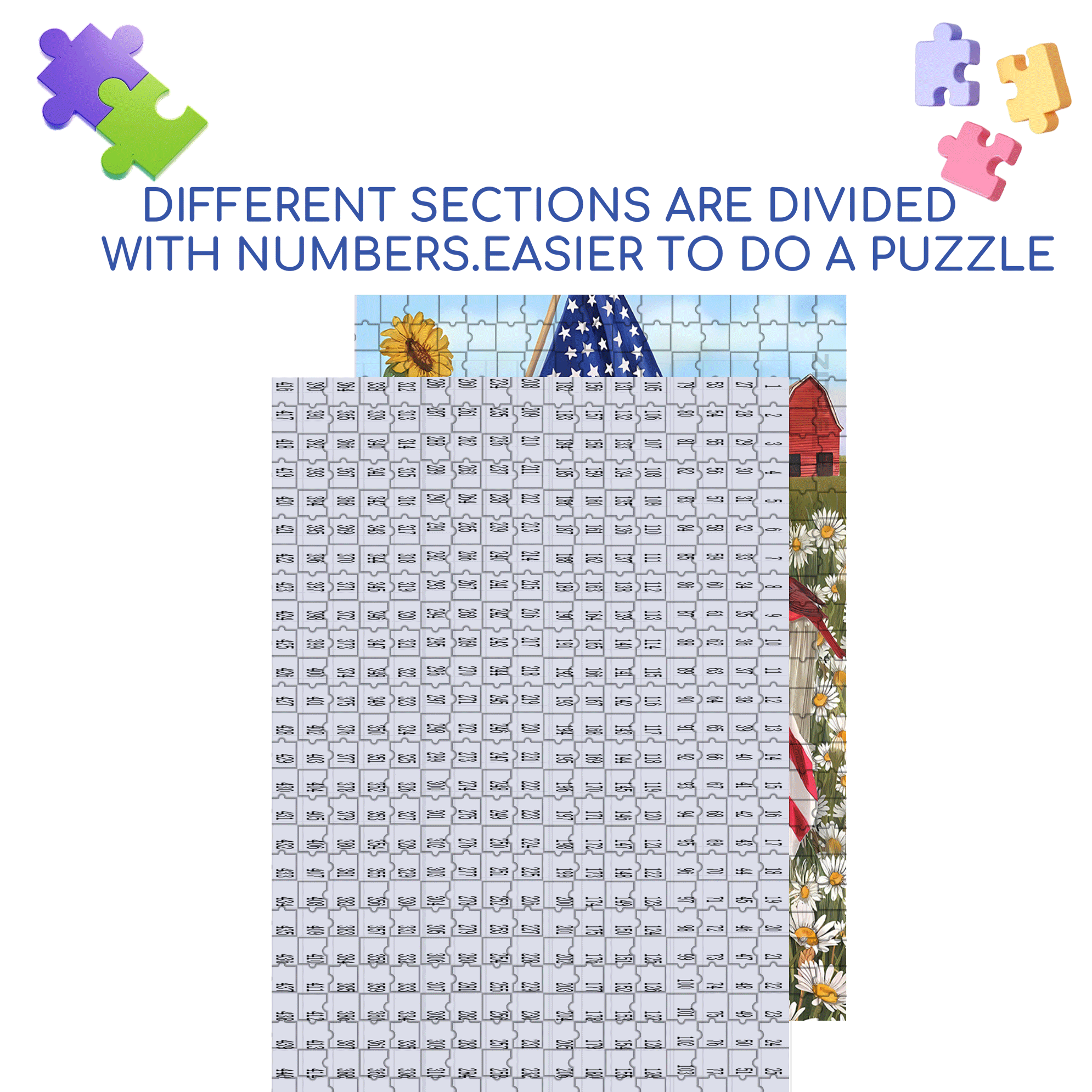 Stars & Stripes On The Field 500pcs/1000pcs Jigsaw Puzzle, Scratch-Resistant, Interactive Family Game & Brain-Boosting DIY Decor, Perfect for Halloween, Christmas & New Year Gifts, Family Puzzle Game