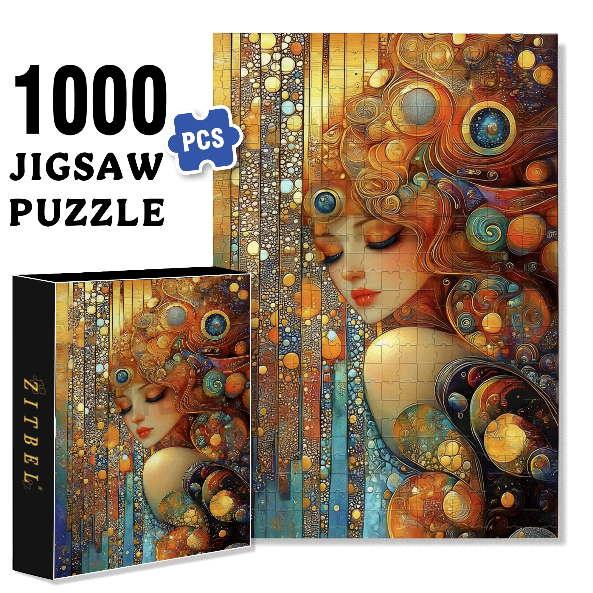 Amber Dream 500pcs/1000pcs Jigsaw Puzzle, Scratch-Resistant, Interactive Family Game & Brain-Boosting DIY Decor, Perfect for Halloween, Christmas & New Year Gifts, Family Puzzle Game