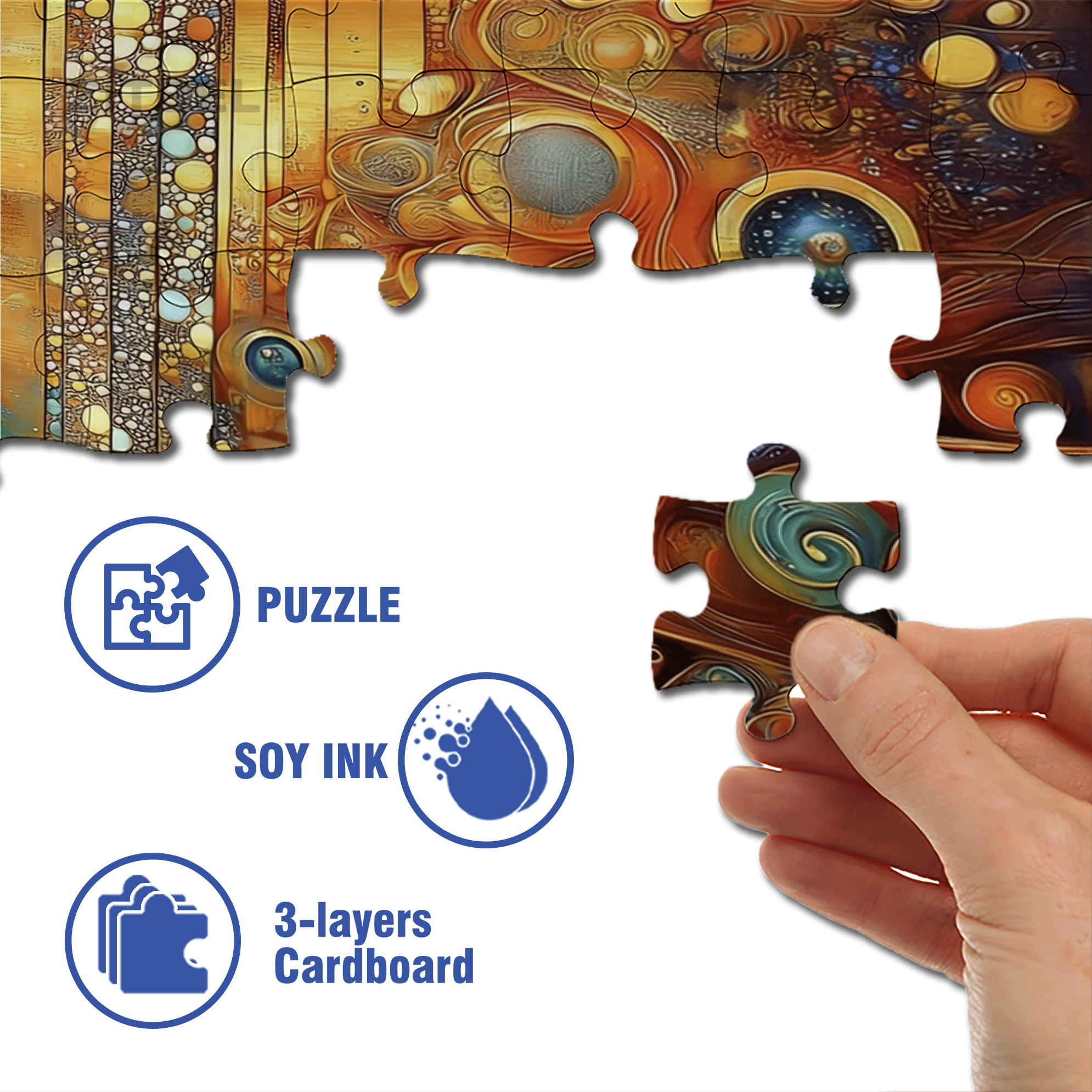 Amber Dream 500pcs/1000pcs Jigsaw Puzzle, Scratch-Resistant, Interactive Family Game & Brain-Boosting DIY Decor, Perfect for Halloween, Christmas & New Year Gifts, Family Puzzle Game