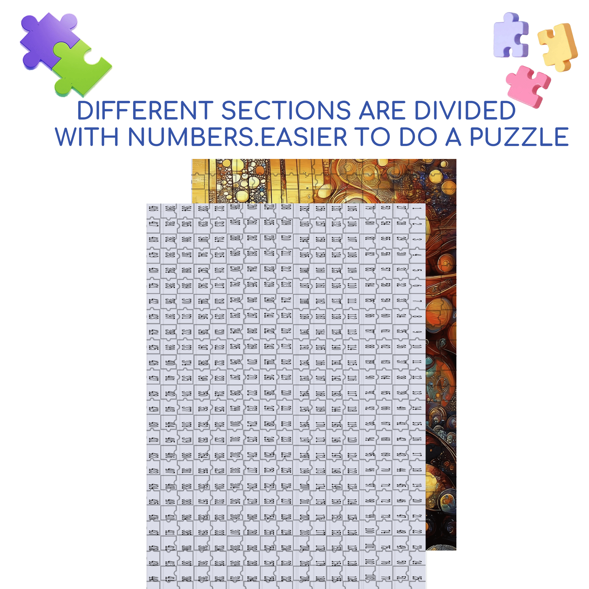 Amber Dream 500pcs/1000pcs Jigsaw Puzzle, Scratch-Resistant, Interactive Family Game & Brain-Boosting DIY Decor, Perfect for Halloween, Christmas & New Year Gifts, Family Puzzle Game