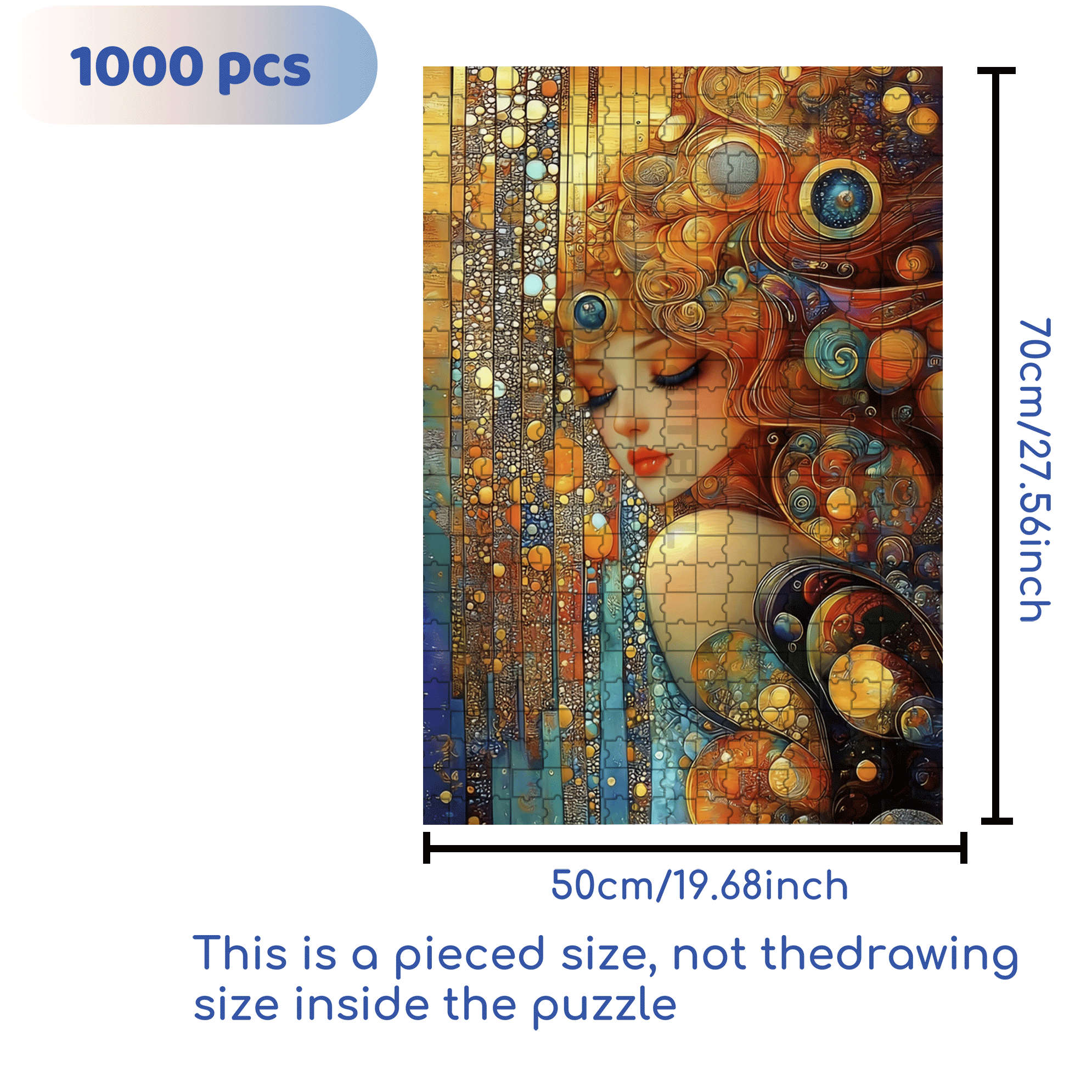Amber Dream 500pcs/1000pcs Jigsaw Puzzle, Scratch-Resistant, Interactive Family Game & Brain-Boosting DIY Decor, Perfect for Halloween, Christmas & New Year Gifts, Family Puzzle Game