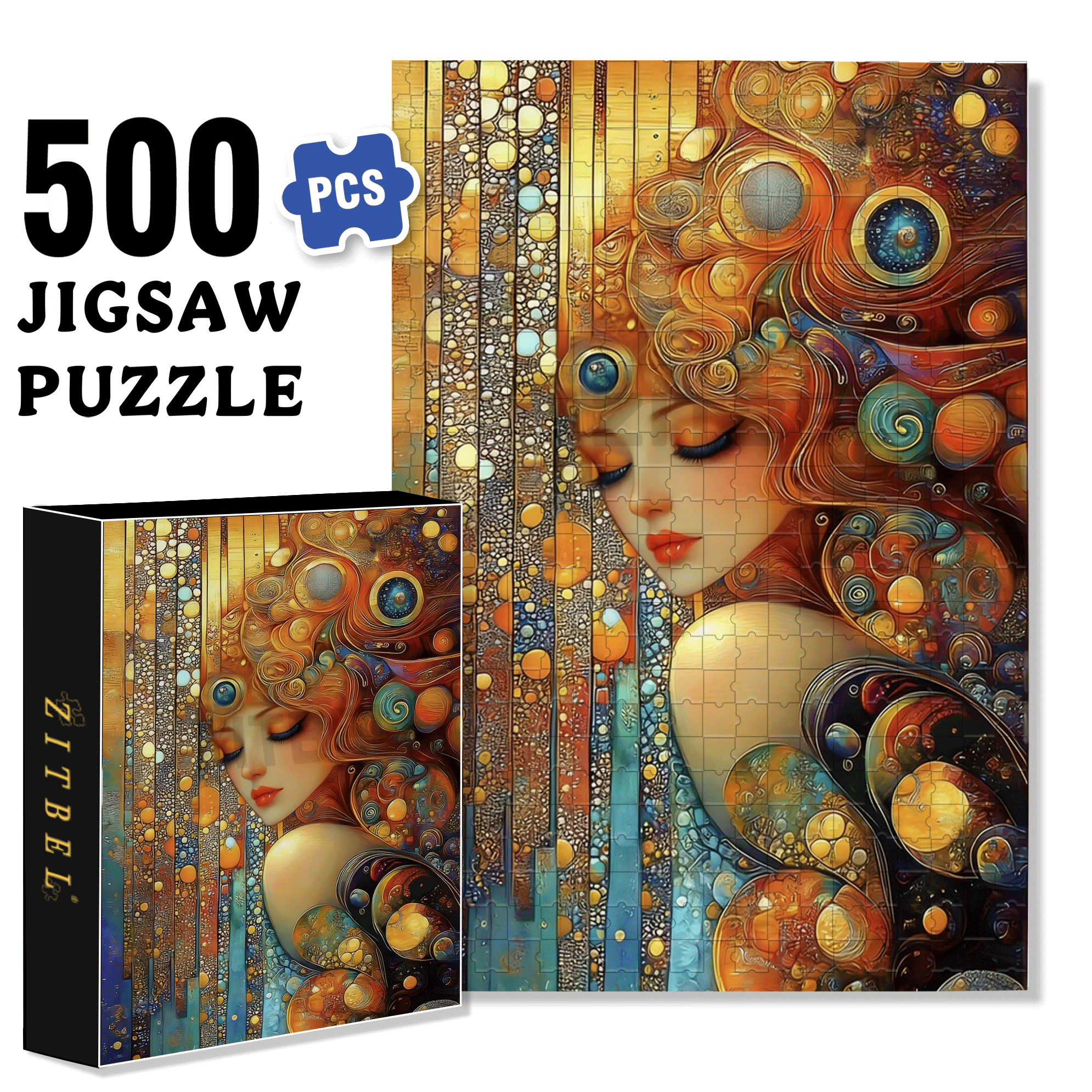 Amber Dream 500pcs/1000pcs Jigsaw Puzzle, Scratch-Resistant, Interactive Family Game & Brain-Boosting DIY Decor, Perfect for Halloween, Christmas & New Year Gifts, Family Puzzle Game