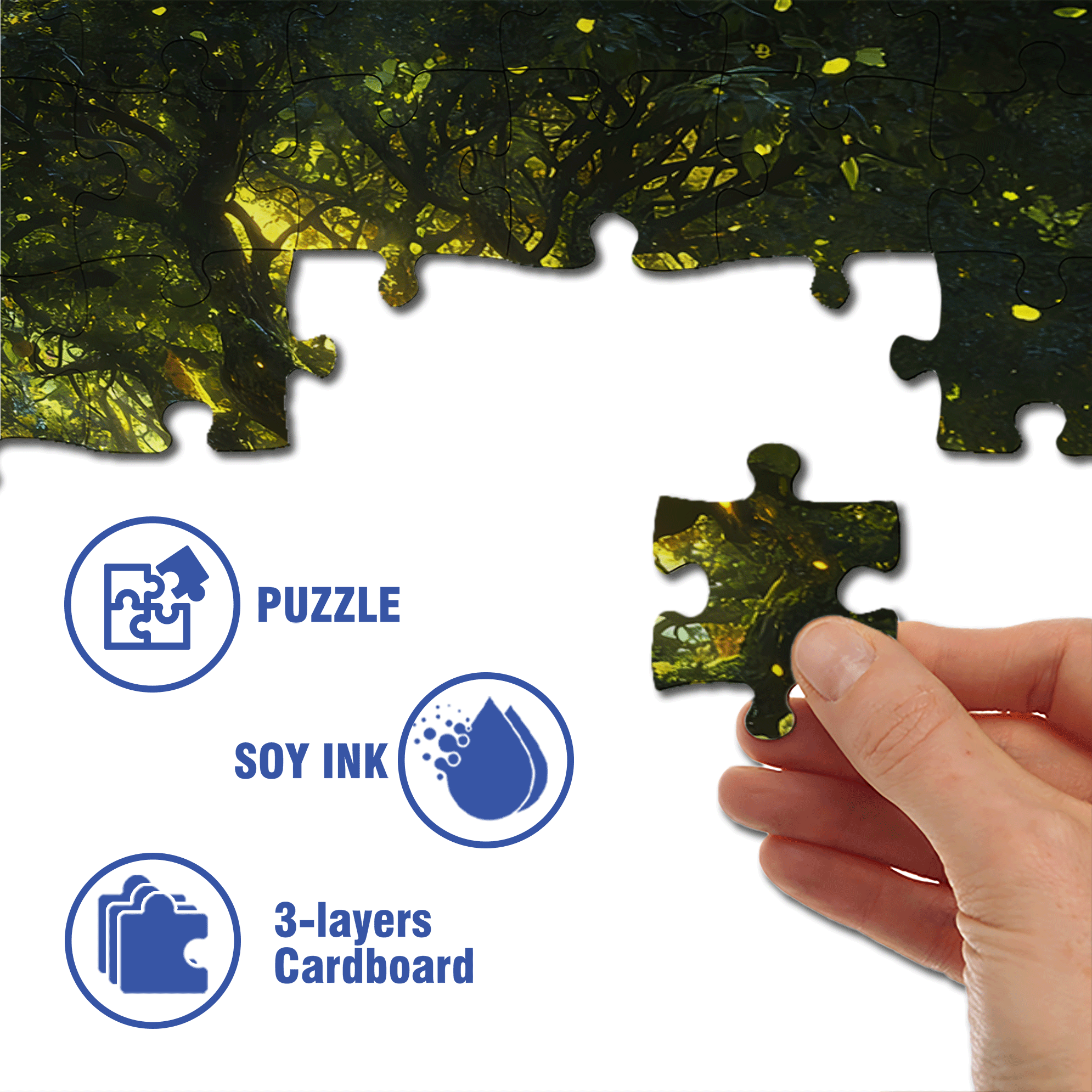 Ancient Giant Tree 500pcs/1000pcs Jigsaw Puzzle, Scratch-Resistant, Interactive Family Game & Brain-Boosting DIY Decor, Perfect for Halloween, Christmas & New Year Gifts, Family Puzzle Game