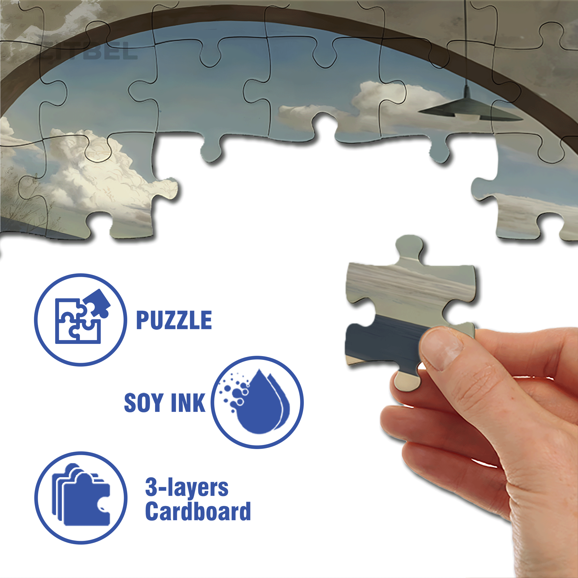 Arched Window Listening To The Tide 500pcs/1000pcs Jigsaw Puzzle, Scratch-Resistant, Interactive Family Game & Brain-Boosting DIY Decor, Perfect for Halloween, Christmas & New Year Gifts, Family Puzzle Game