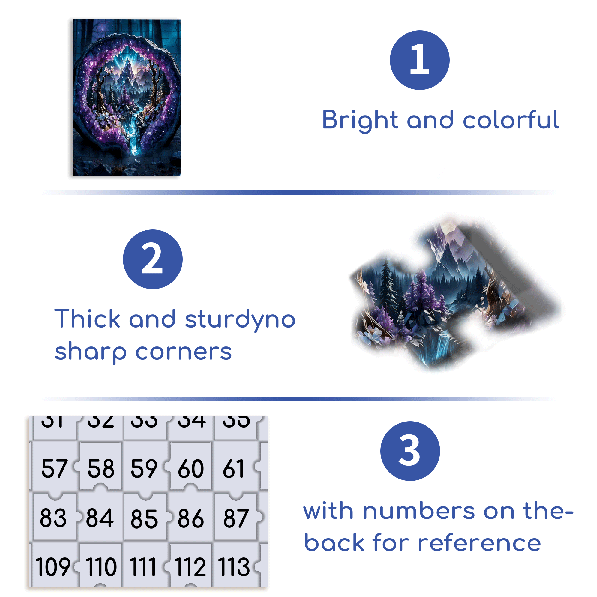 Crystal Cave Sanctuary 500pcs/1000pcs Jigsaw Puzzle, Scratch-Resistant, Interactive Family Game & Brain-Boosting DIY Decor, Perfect for Halloween, Christmas & New Year Gifts, Family Puzzle Game