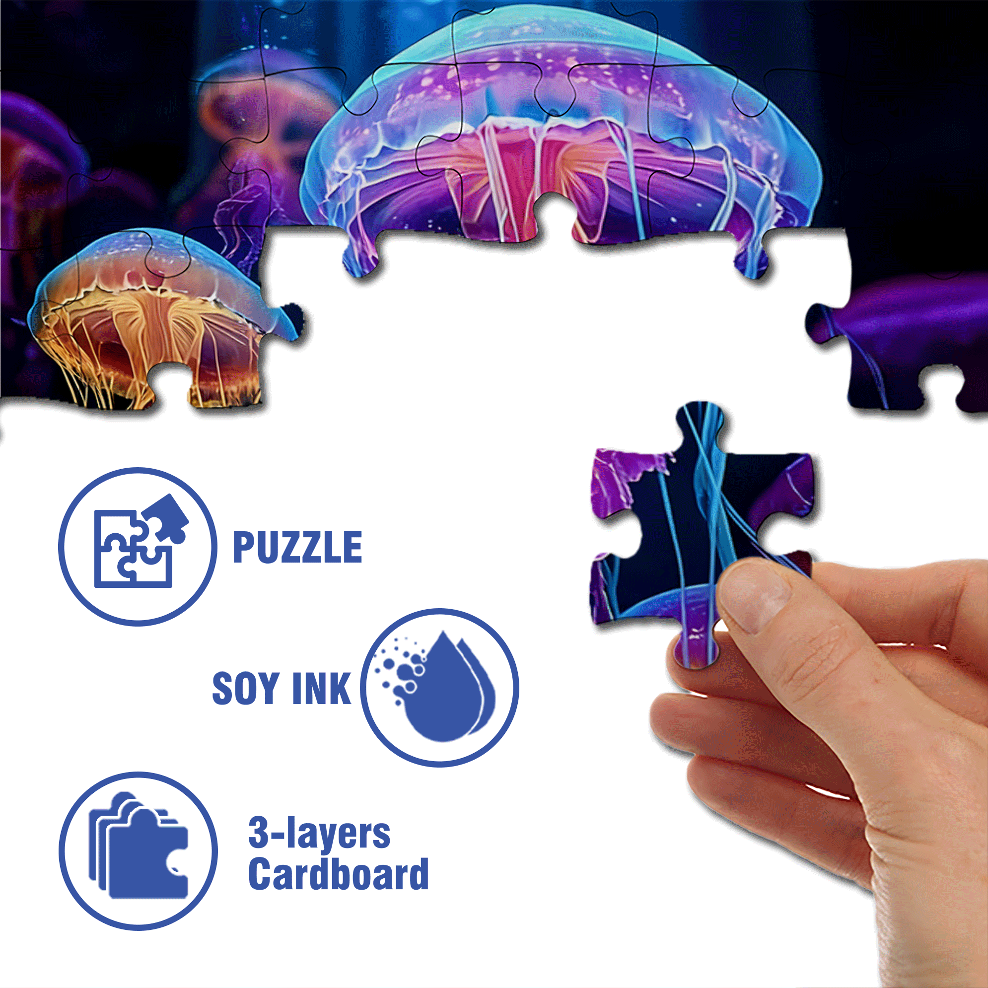 Deep Sea Dreaming 500pcs/1000pcs Jigsaw Puzzle, Scratch-Resistant, Interactive Family Game & Brain-Boosting DIY Decor, Perfect for Halloween, Christmas & New Year Gifts, Family Puzzle Game