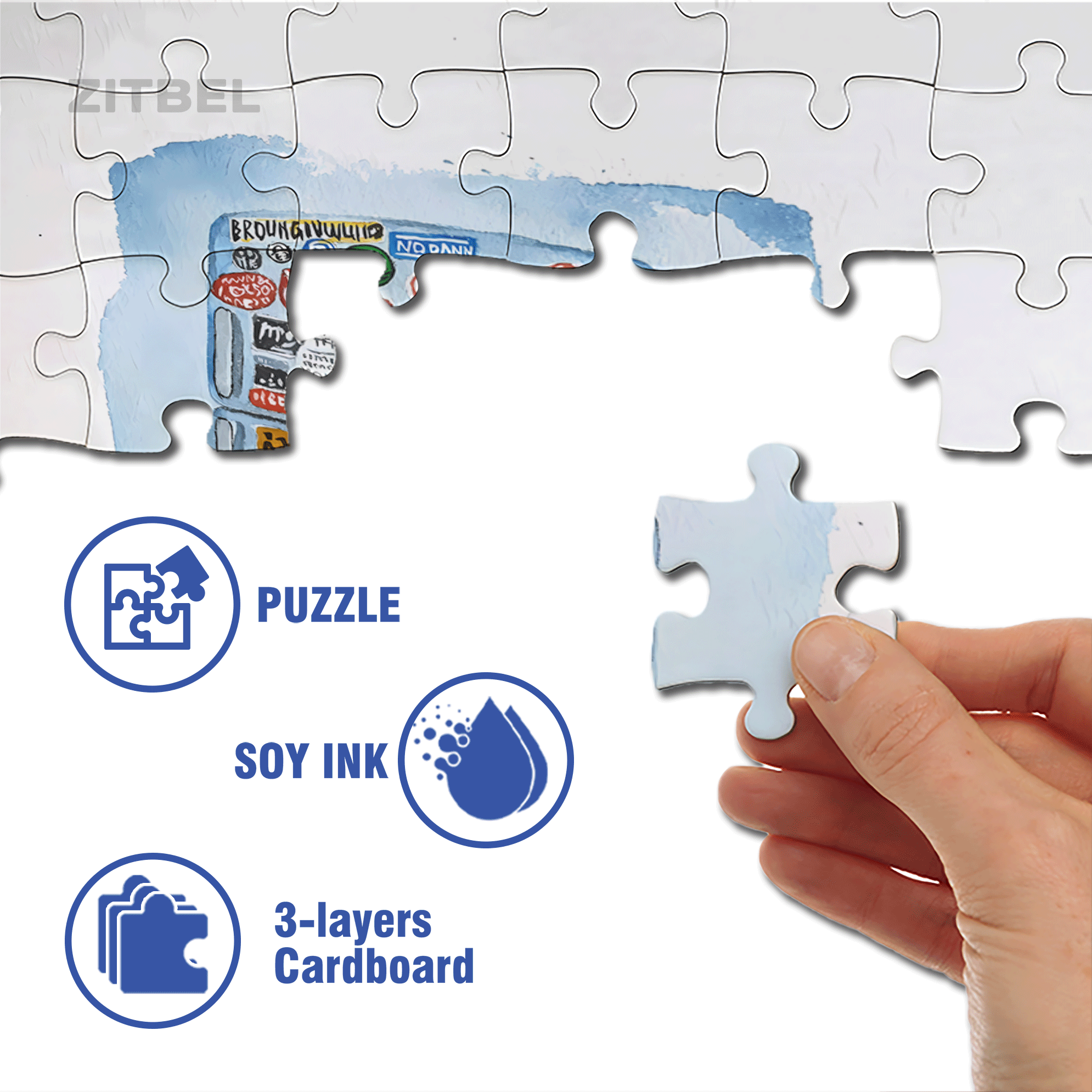 Fridge Magnet 500pcs/1000pcs Jigsaw Puzzle, Scratch-Resistant, Interactive Family Game & Brain-Boosting DIY Decor, Perfect for Halloween, Christmas & New Year Gifts, Family Puzzle Game