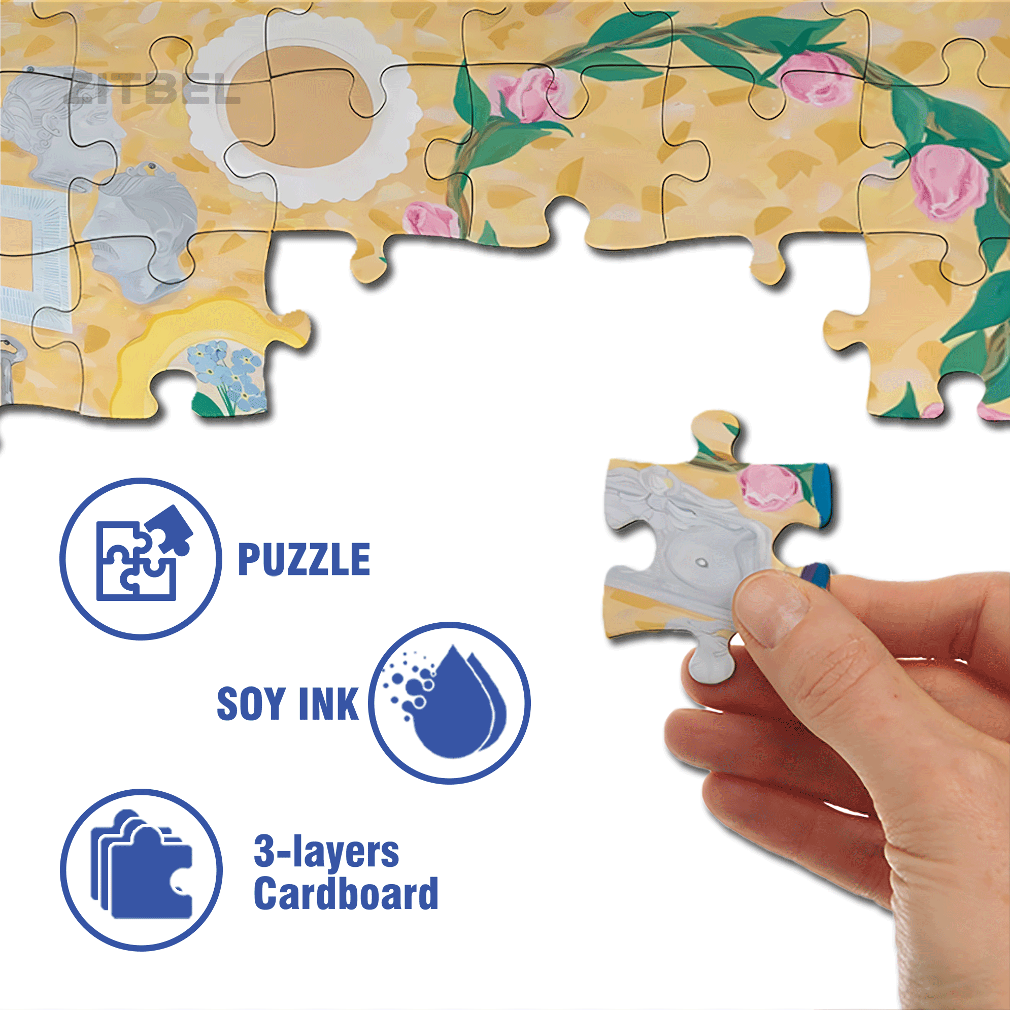 Golden Memories 500pcs/1000pcs Jigsaw Puzzle, Scratch-Resistant, Interactive Family Game & Brain-Boosting DIY Decor, Perfect for Halloween, Christmas & New Year Gifts, Family Puzzle Game