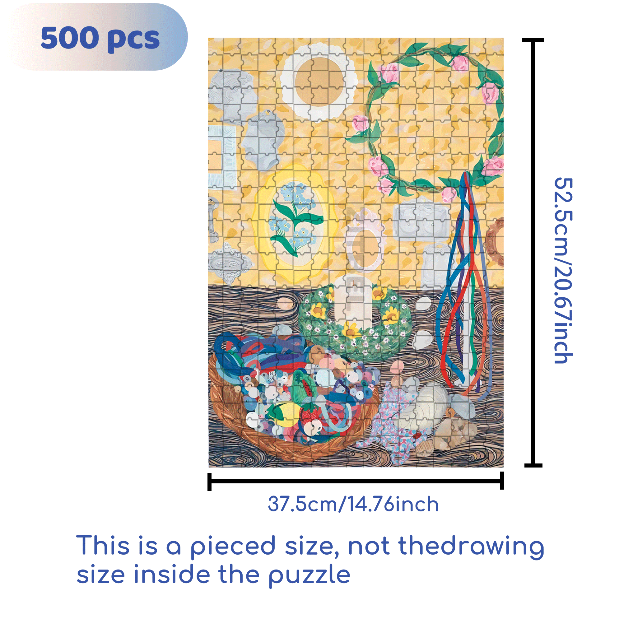 Golden Memories 500pcs/1000pcs Jigsaw Puzzle, Scratch-Resistant, Interactive Family Game & Brain-Boosting DIY Decor, Perfect for Halloween, Christmas & New Year Gifts, Family Puzzle Game