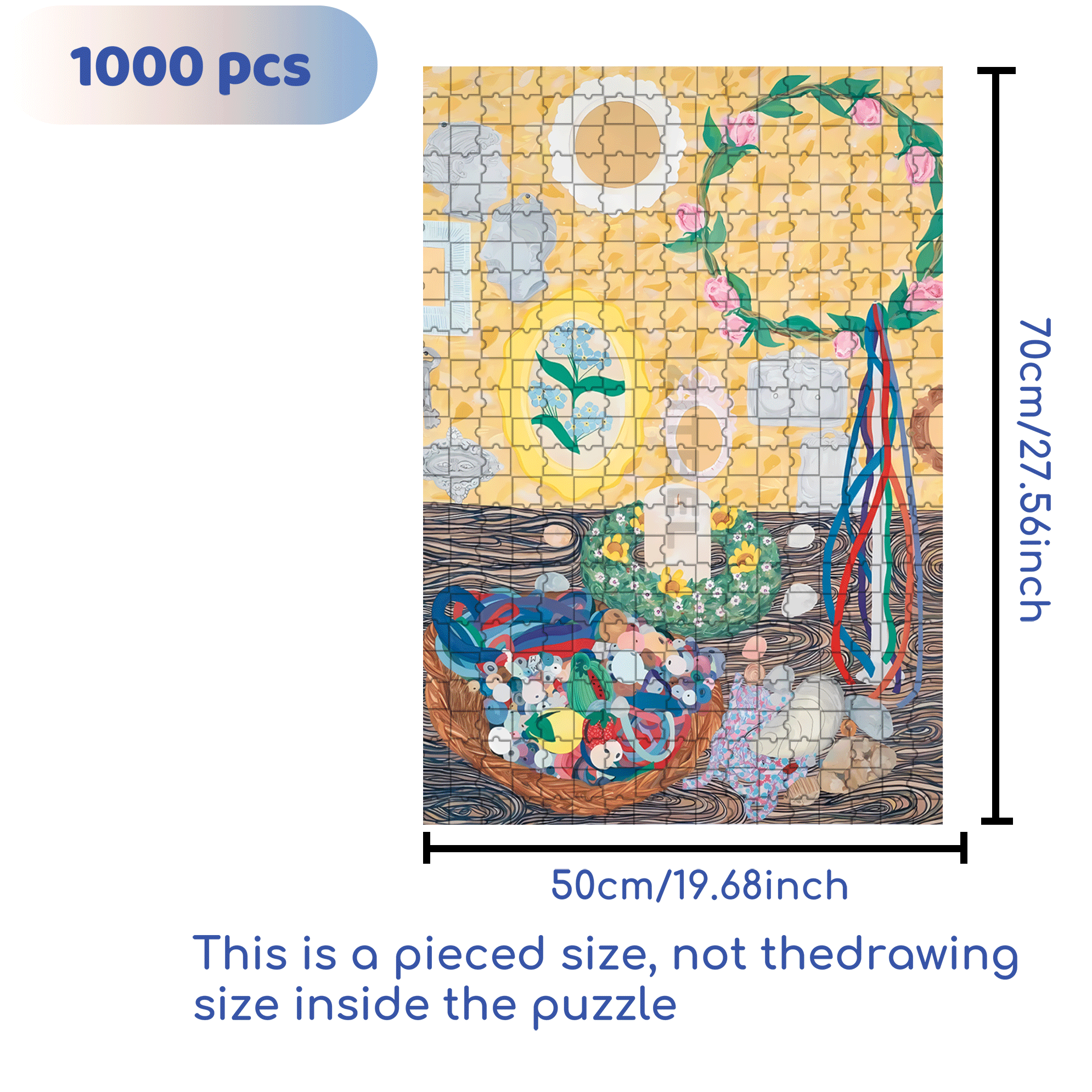 Golden Memories 500pcs/1000pcs Jigsaw Puzzle, Scratch-Resistant, Interactive Family Game & Brain-Boosting DIY Decor, Perfect for Halloween, Christmas & New Year Gifts, Family Puzzle Game