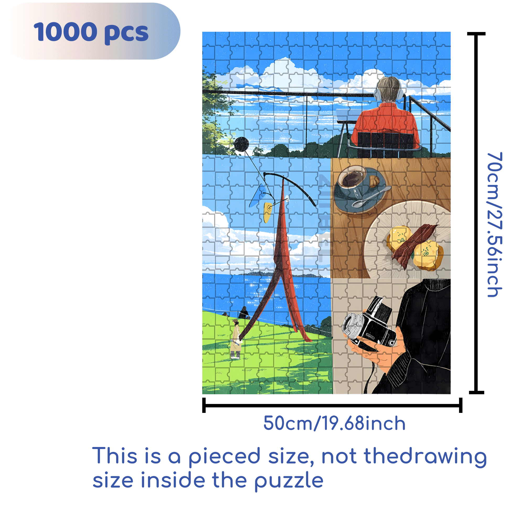 Louisiana 500pcs/1000pcs Jigsaw Puzzle, Scratch-Resistant, Interactive Family Game & Brain-Boosting DIY Decor, Perfect for Halloween, Christmas & New Year Gifts, Family Puzzle Game
