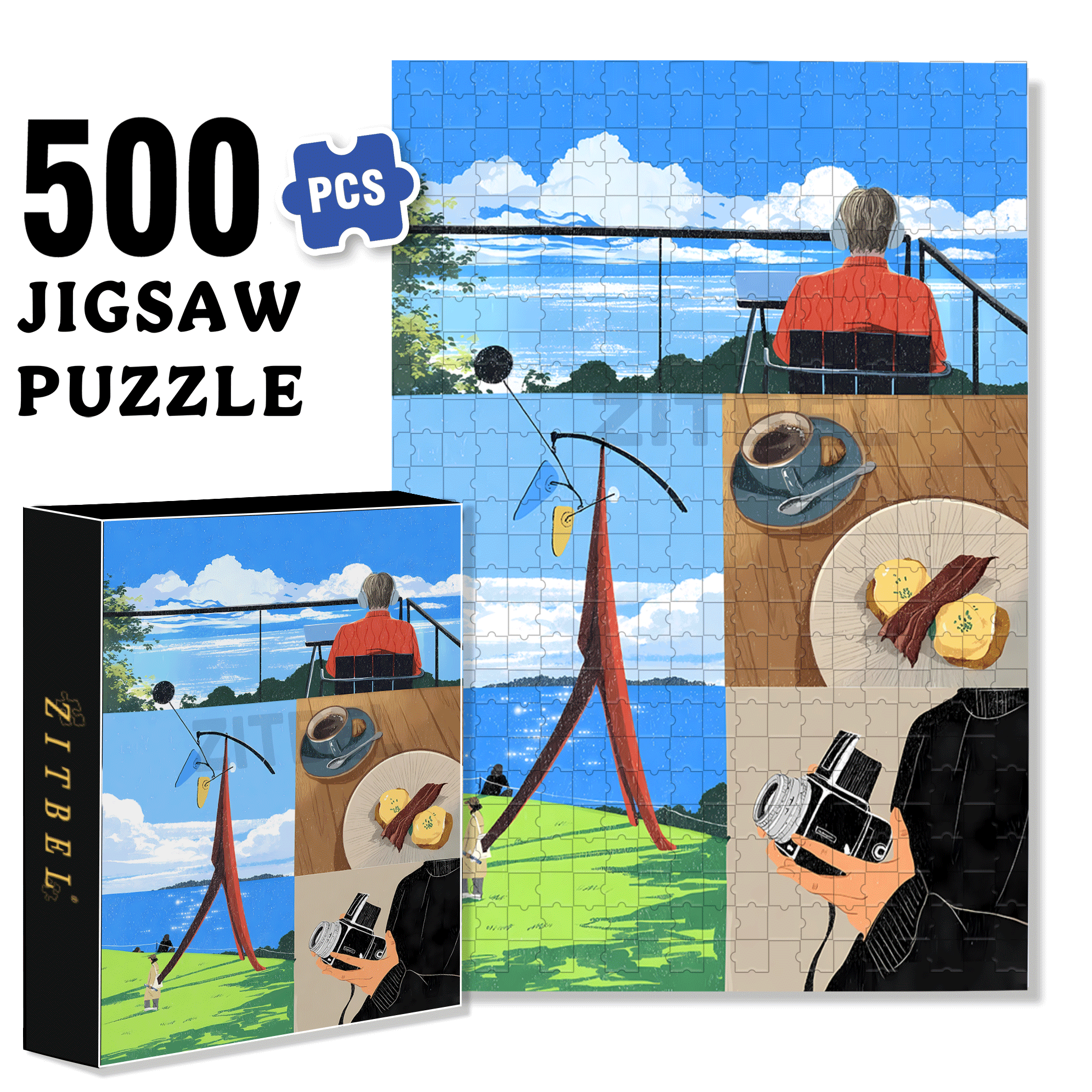Louisiana 500pcs/1000pcs Jigsaw Puzzle, Scratch-Resistant, Interactive Family Game & Brain-Boosting DIY Decor, Perfect for Halloween, Christmas & New Year Gifts, Family Puzzle Game