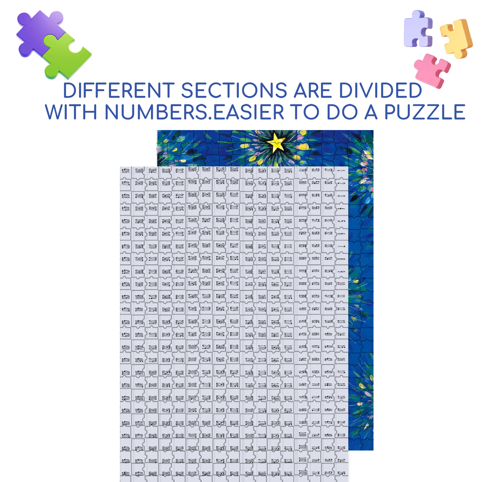 Make A Wish Upon The Stars 500pcs/1000pcs Jigsaw Puzzle, Scratch-Resistant, Interactive Family Game & Brain-Boosting DIY Decor, Perfect for Halloween, Christmas & New Year Gifts, Family Puzzle Game