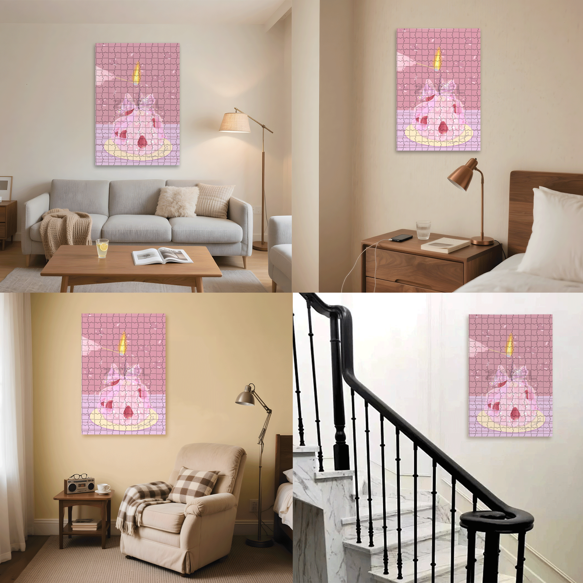 Make a wish! Darling 500pcs/1000pcs Jigsaw Puzzle, Scratch-Resistant, Interactive Family Game & Brain-Boosting DIY Decor, Perfect for Halloween, Christmas & New Year Gifts, Family Puzzle Game