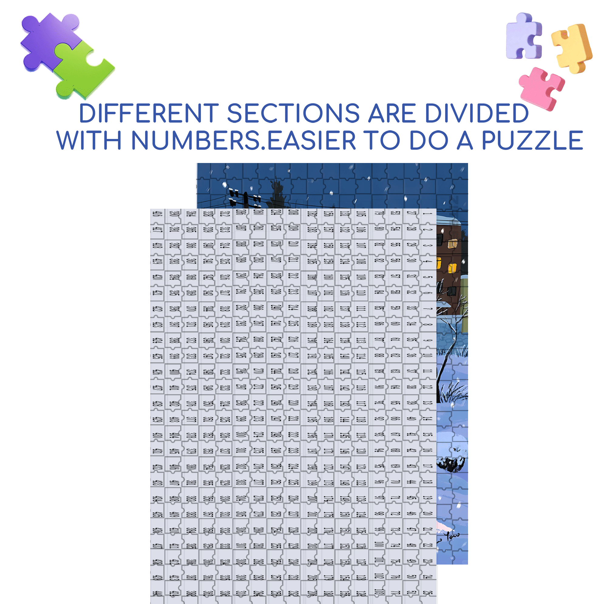 Midnight Diner 500pcs/1000pcs Jigsaw Puzzle, Scratch-Resistant, Interactive Family Game & Brain-Boosting DIY Decor, Perfect for Halloween, Christmas & New Year Gifts, Family Puzzle Game