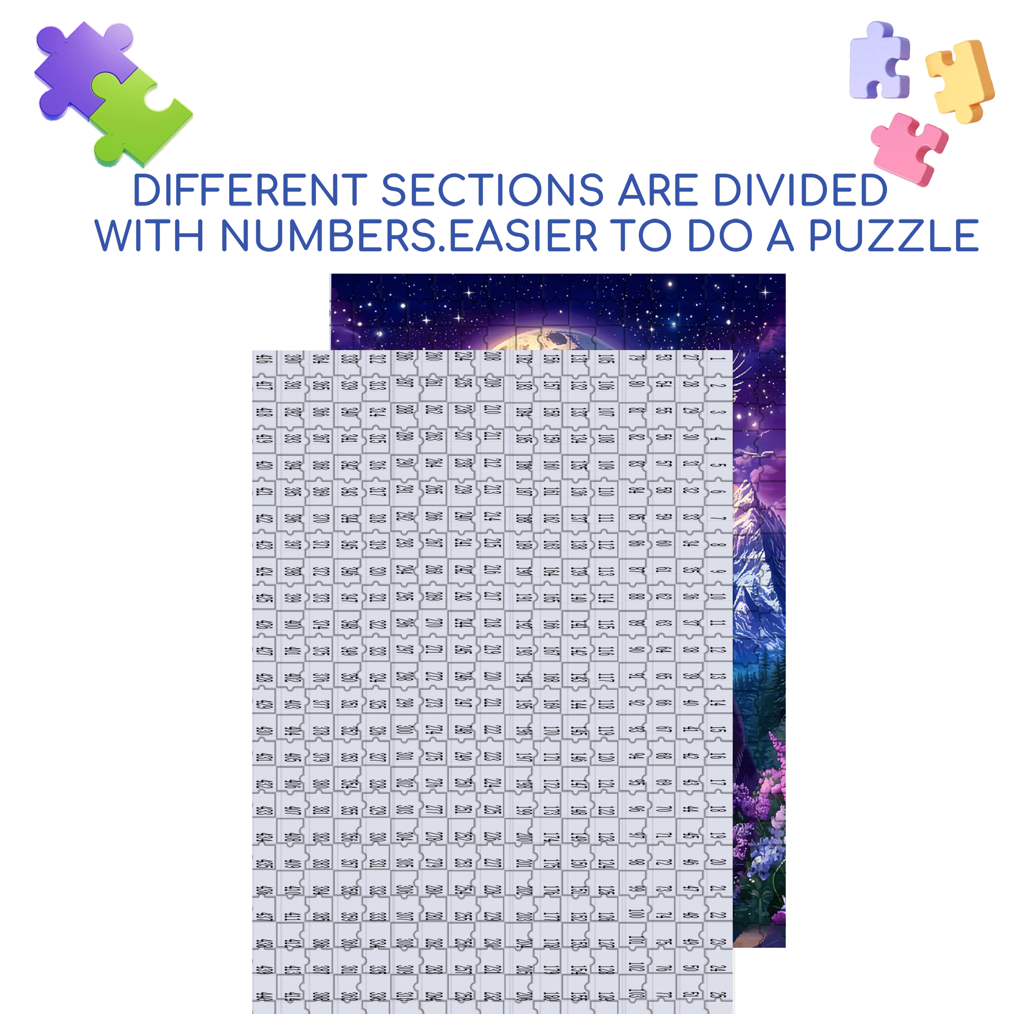 Moonlit Night - Pack of Wolves 500pcs/1000pcs Jigsaw Puzzle, Scratch-Resistant, Interactive Family Game & Brain-Boosting DIY Decor, Perfect for Halloween, Christmas & New Year Gifts, Family Puzzle Game