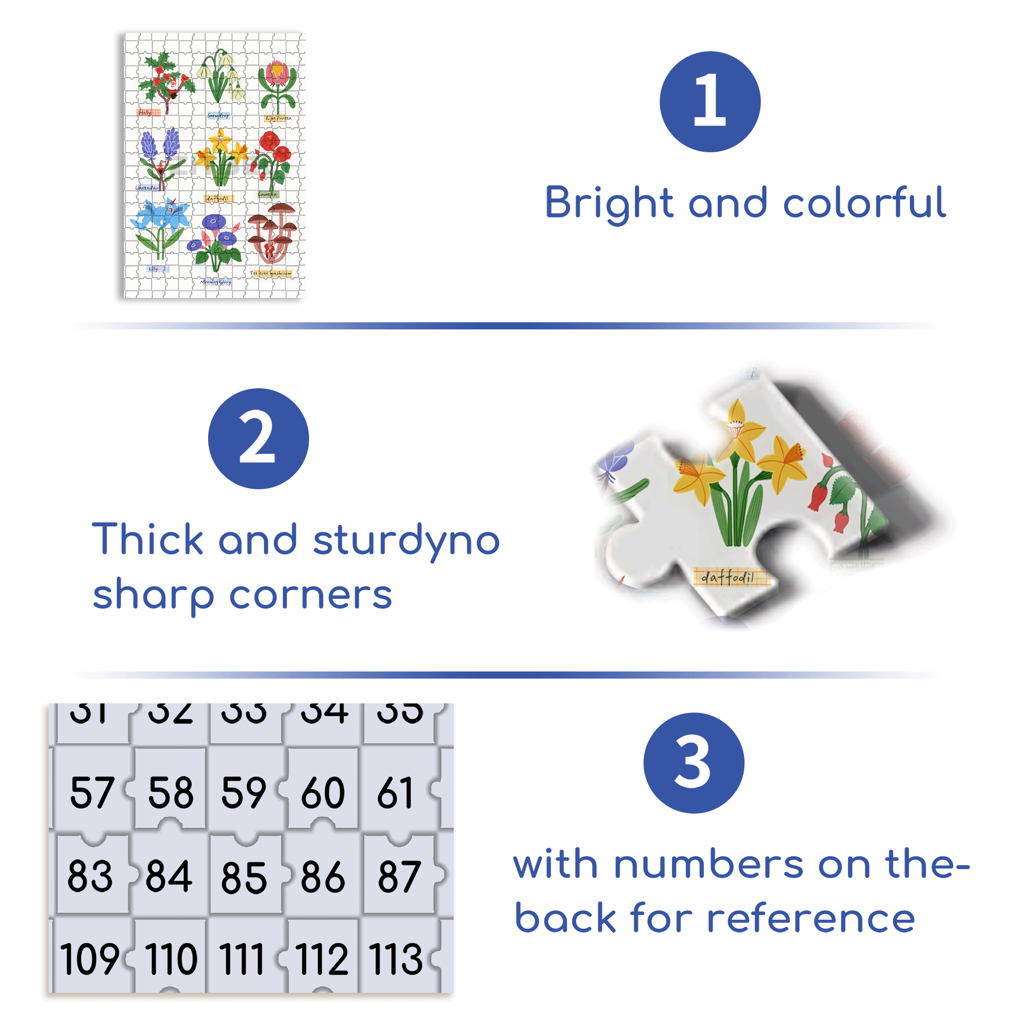 Plant Identification Guide 500pcs/1000pcs Jigsaw Puzzle, Scratch-Resistant, Interactive Family Game & Brain-Boosting DIY Decor, Perfect for Halloween, Christmas & New Year Gifts, Family Puzzle Game