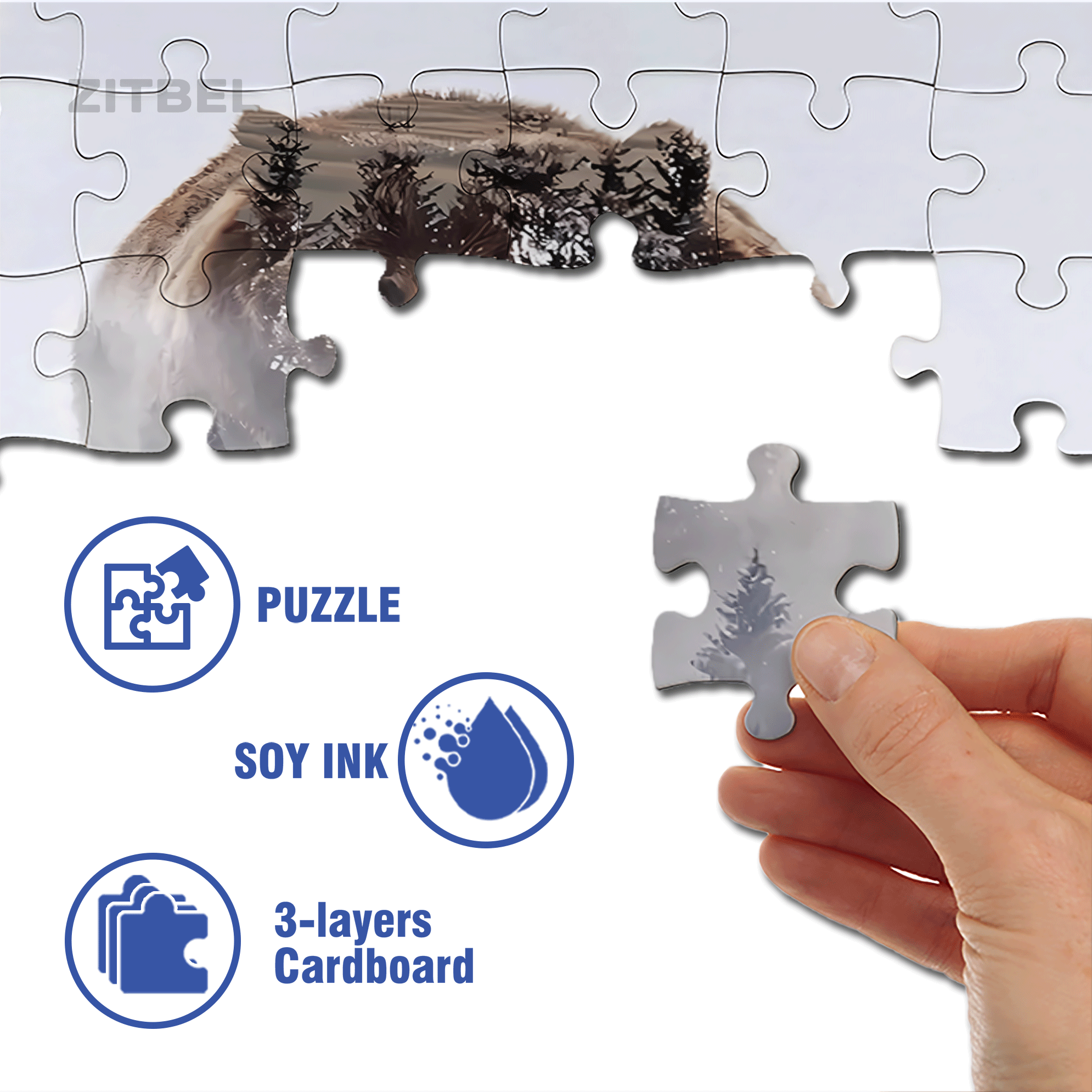Snow Mountain Spirit 500pcs/1000pcs Jigsaw Puzzle, Scratch-Resistant, Interactive Family Game & Brain-Boosting DIY Decor, Perfect for Halloween, Christmas & New Year Gifts, Family Puzzle Game