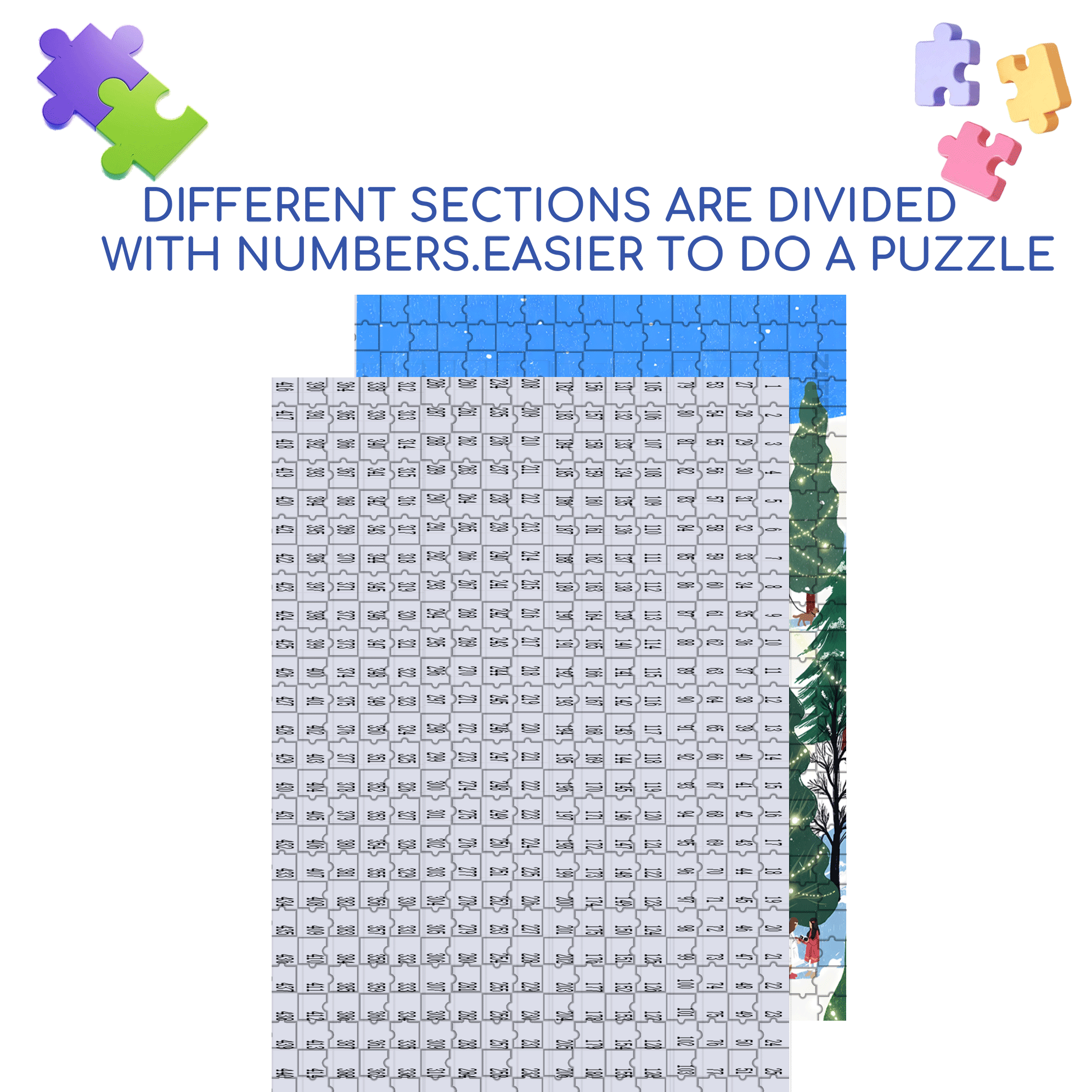 Snow Ridge Forest 500pcs/1000pcs Jigsaw Puzzle, Scratch-Resistant, Interactive Family Game & Brain-Boosting DIY Decor, Perfect for Halloween, Christmas & New Year Gifts, Family Puzzle Game