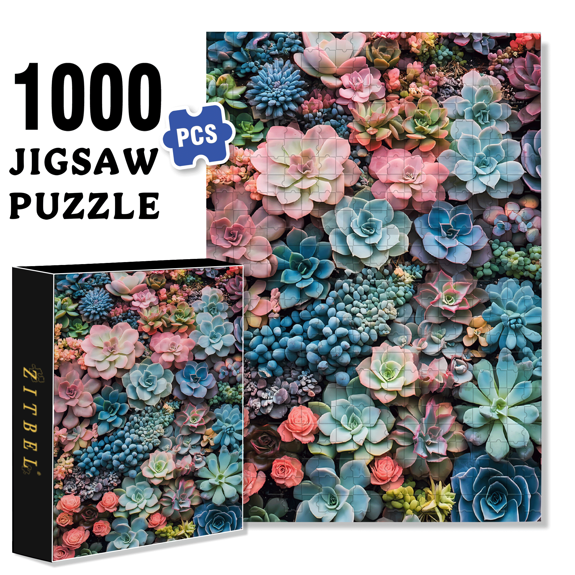 Springtime Gowns and Fabrics 500pcs/1000pcs Jigsaw Puzzle, Scratch-Resistant, Interactive Family Game & Brain-Boosting DIY Decor, Perfect for Halloween, Christmas & New Year Gifts, Family Puzzle Game