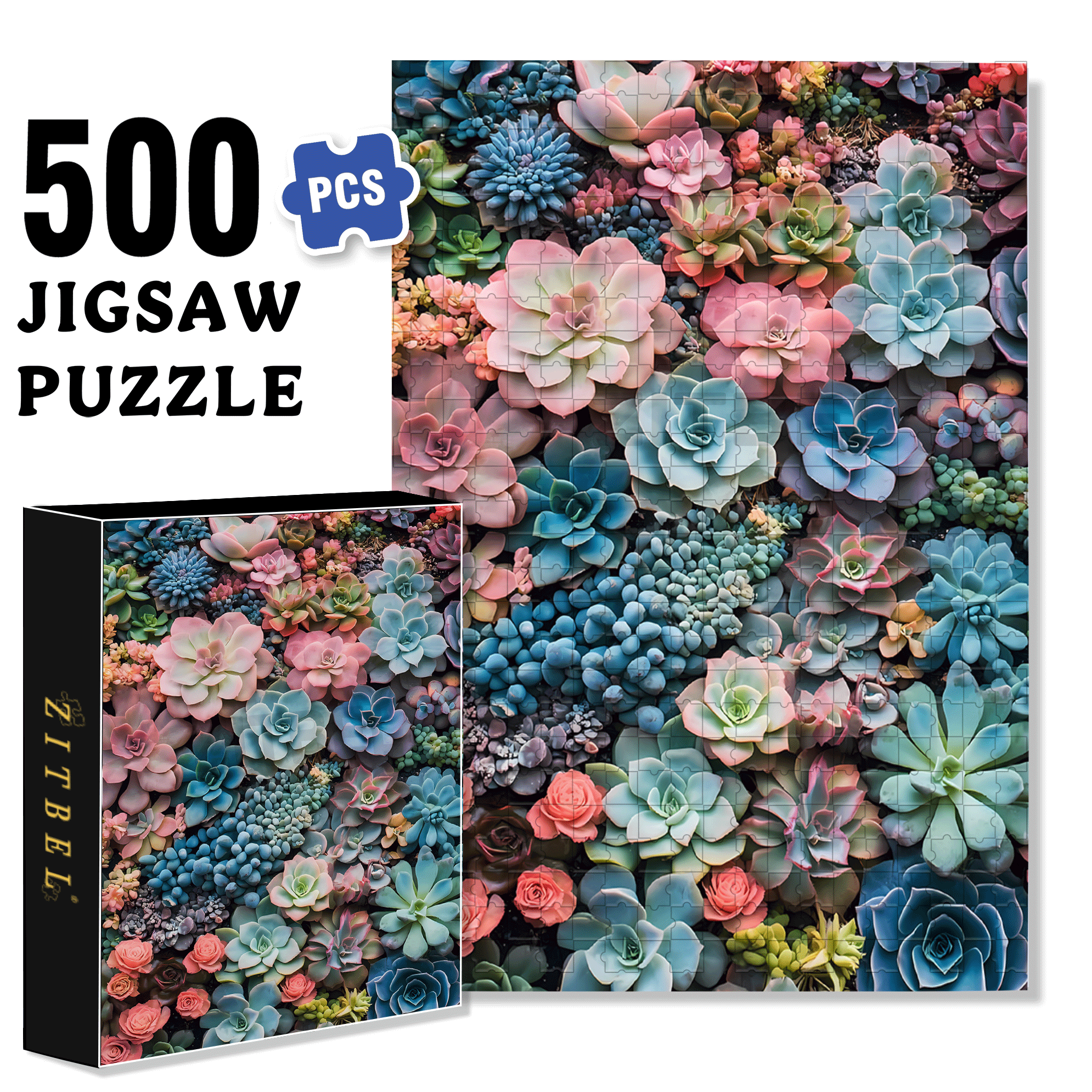 Springtime Gowns and Fabrics 500pcs/1000pcs Jigsaw Puzzle, Scratch-Resistant, Interactive Family Game & Brain-Boosting DIY Decor, Perfect for Halloween, Christmas & New Year Gifts, Family Puzzle Game