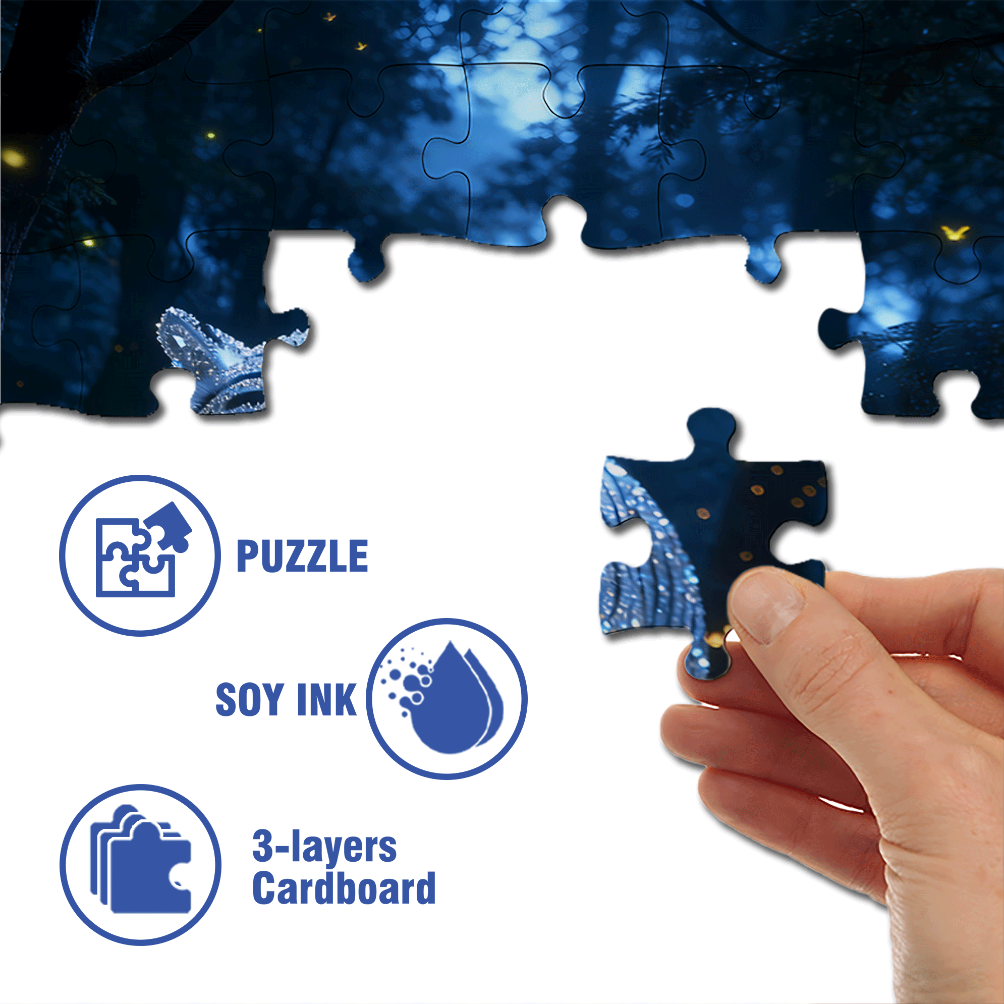 Star Diamond White Tiger 500pcs/1000pcs Jigsaw Puzzle, Scratch-Resistant, Interactive Family Game & Brain-Boosting DIY Decor, Perfect for Halloween, Christmas & New Year Gifts, Family Puzzle Game