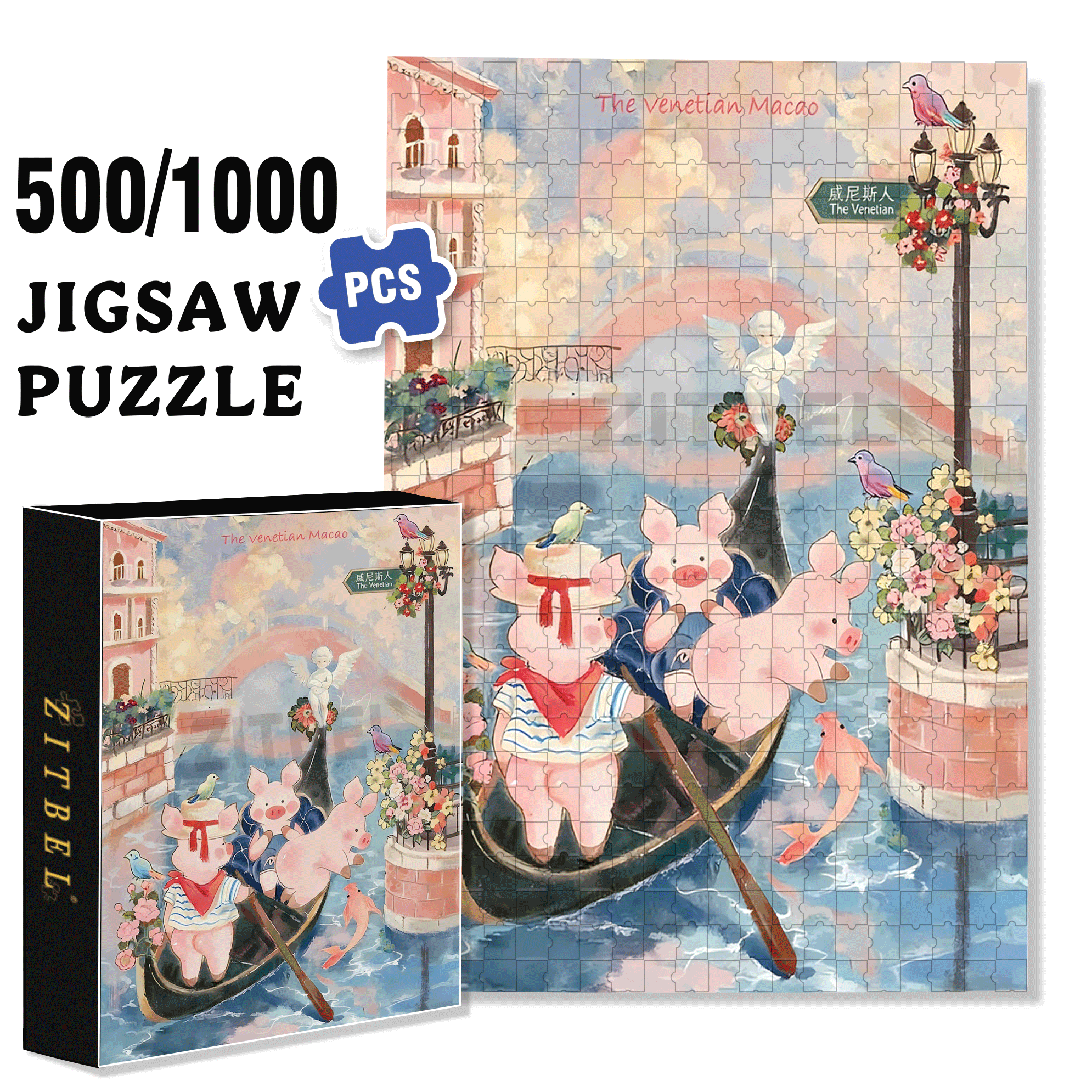 Striped Shirt Sailor 500pcs/1000pcs Jigsaw Puzzle, Scratch-Resistant, Interactive Family Game & Brain-Boosting DIY Decor, Perfect for Halloween, Christmas & New Year Gifts, Family Puzzle Game