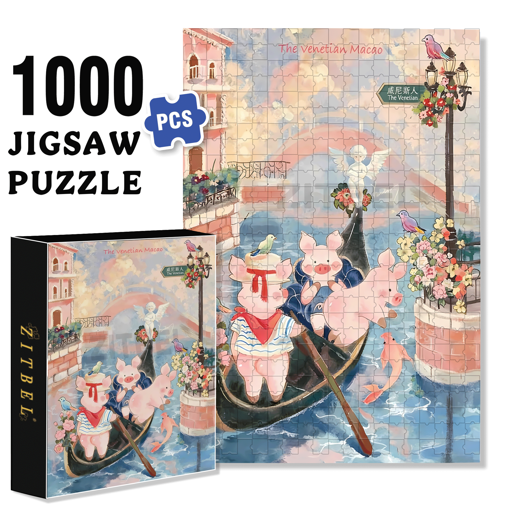Striped Shirt Sailor 500pcs/1000pcs Jigsaw Puzzle, Scratch-Resistant, Interactive Family Game & Brain-Boosting DIY Decor, Perfect for Halloween, Christmas & New Year Gifts, Family Puzzle Game