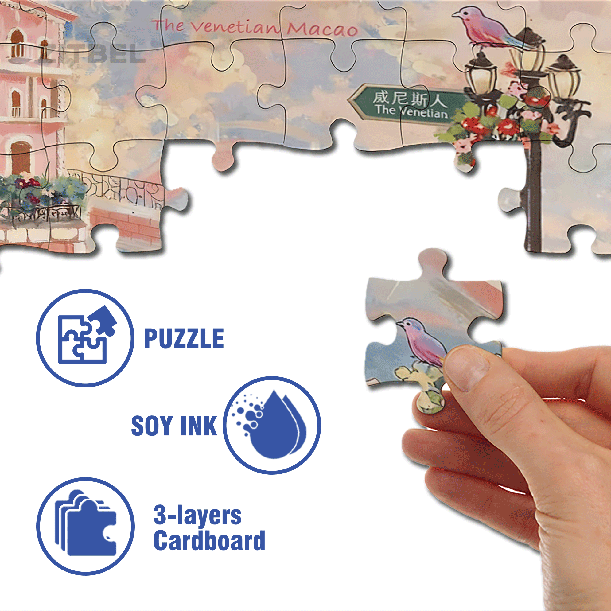 Striped Shirt Sailor 500pcs/1000pcs Jigsaw Puzzle, Scratch-Resistant, Interactive Family Game & Brain-Boosting DIY Decor, Perfect for Halloween, Christmas & New Year Gifts, Family Puzzle Game